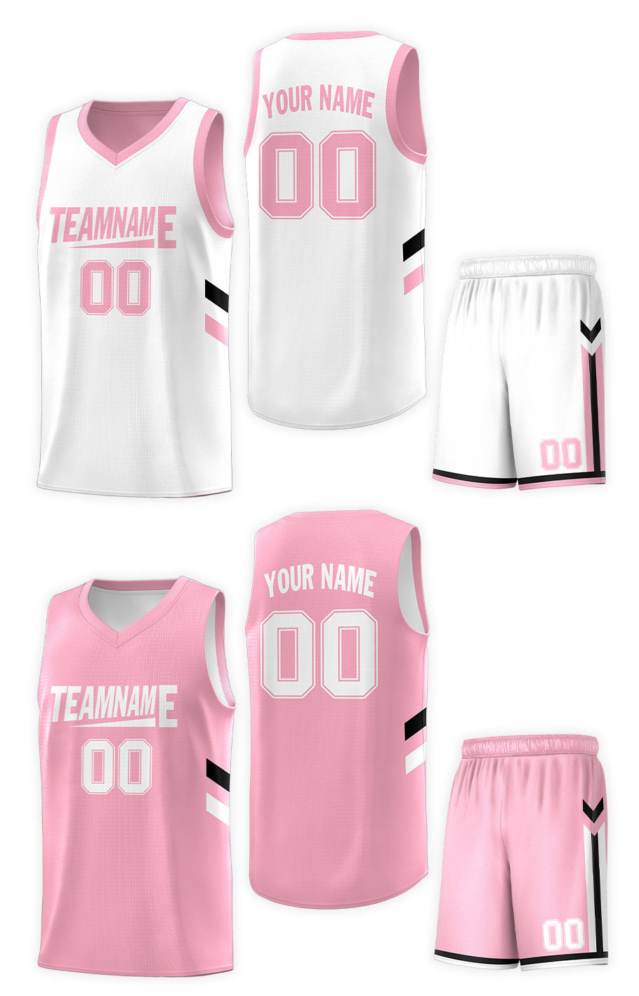 Custom Team Basketball Jersey Sportwear Reversible Sets Uniforms for Adults/Youth