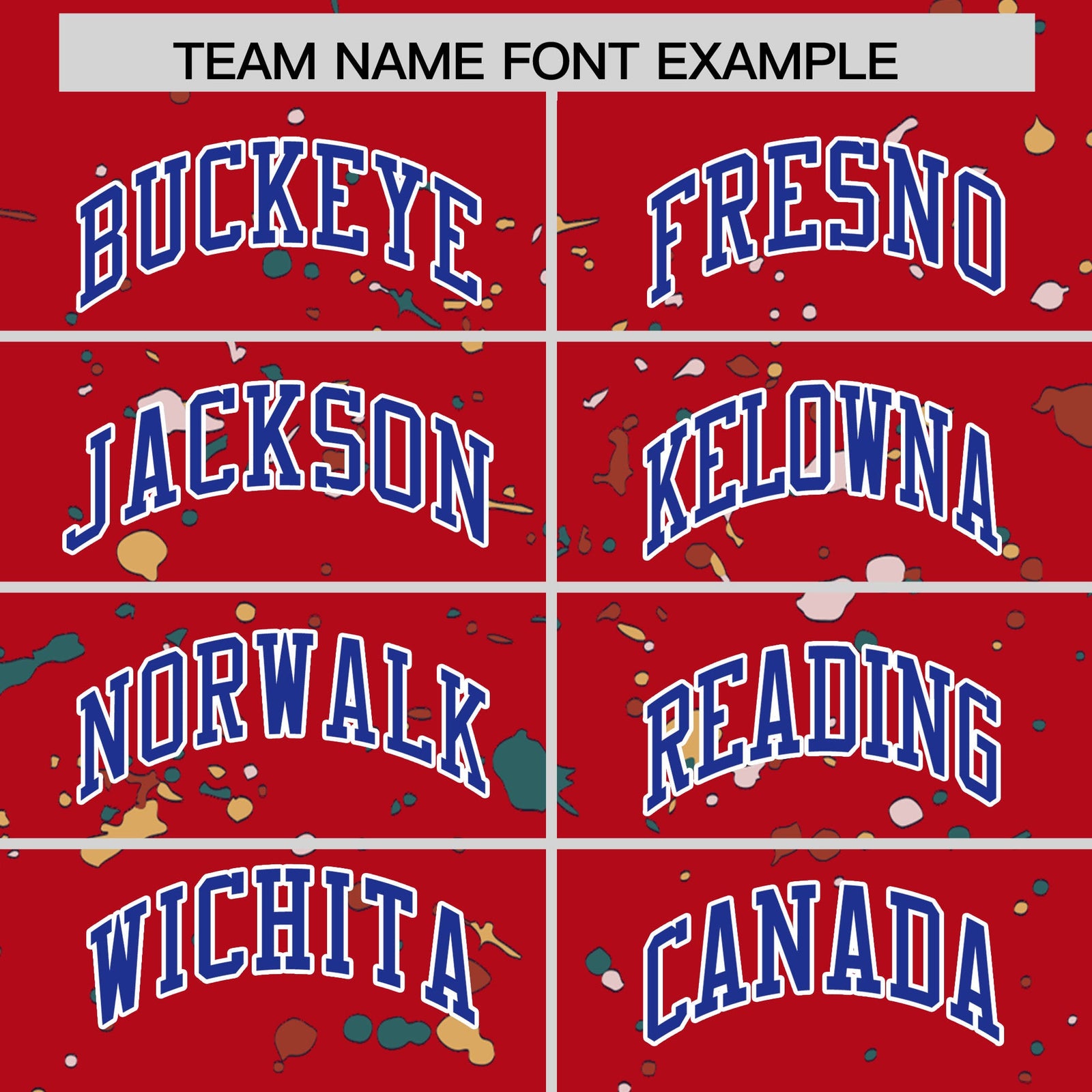 Custom Red Royal Blue White Spray Painting Graffiti Pattern Personalization T-shirt| KXKSHOP