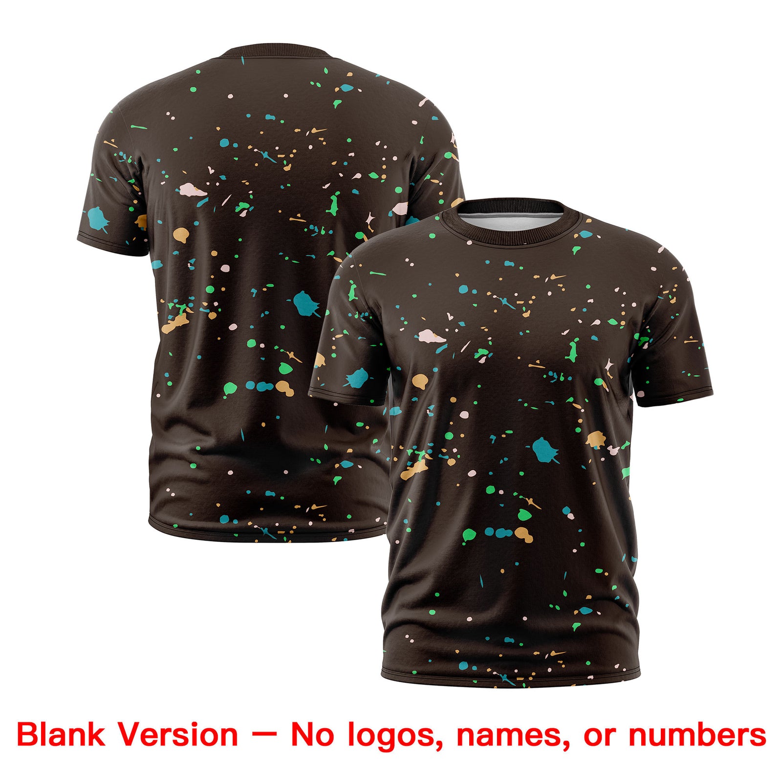 Custom Brown Light Brown Cream Spray Painting Graffiti Pattern Personalization T-shirt| KXKSHOP
