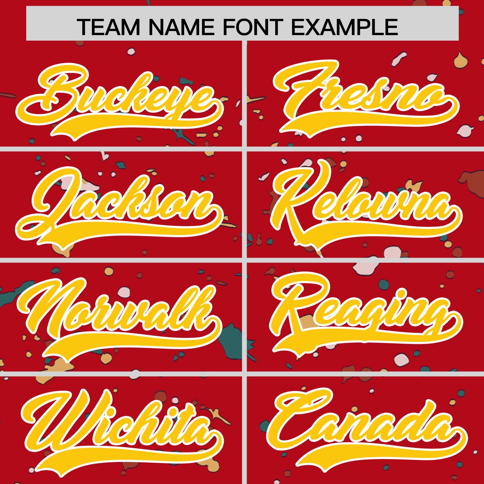 Custom Red Gold White Spray Painting Graffiti Pattern Personalization T-shirt| KXKSHOP