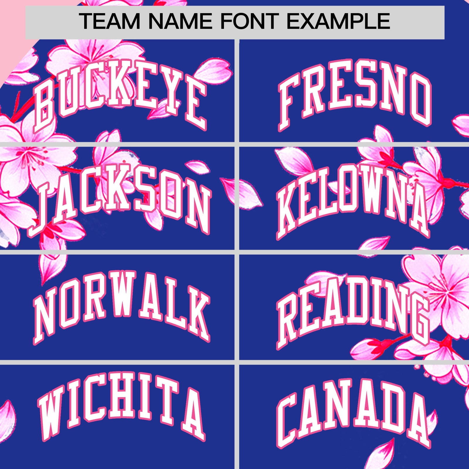 Custom Royal Blue Light Pink White Cherry Blossoms Personalization Moisture-Wicking T-shirt| KXKSHOP