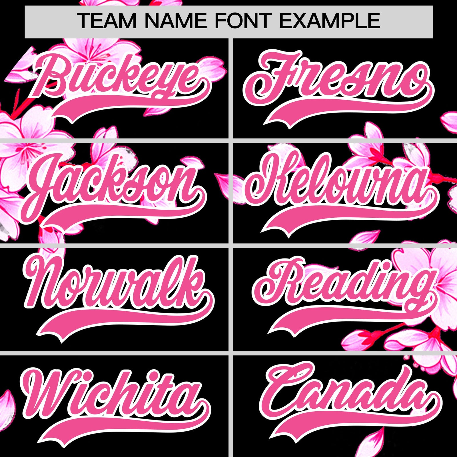 Custom Black Pink White Cherry Blossoms Personalization Moisture-Wicking T-shirt| KXKSHOP