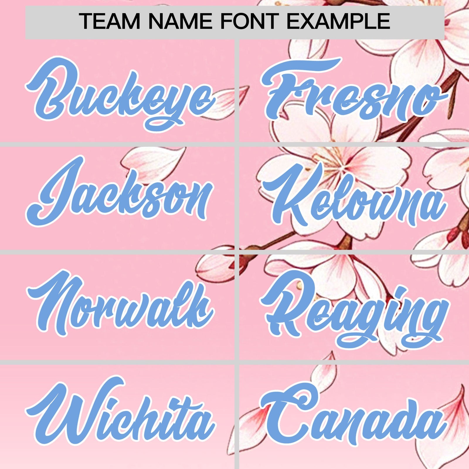 Custom Light Pink White Light Blue Cherry Blossoms Personalization Moisture-Wicking T-shirt| KXKSHOP