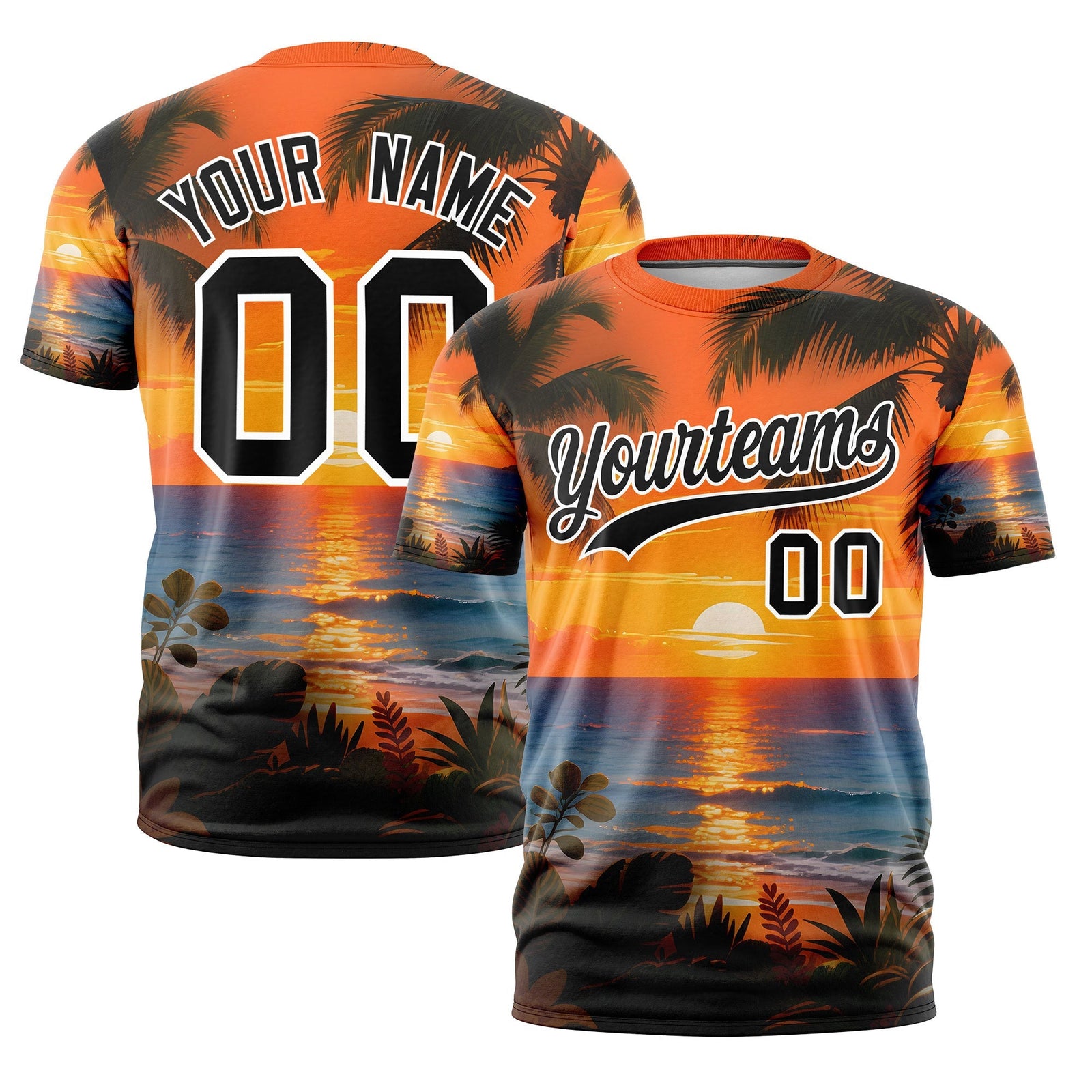 Custom Black White Graffiti Pattern Hawaiian Style T-shirt| KXKSHOP