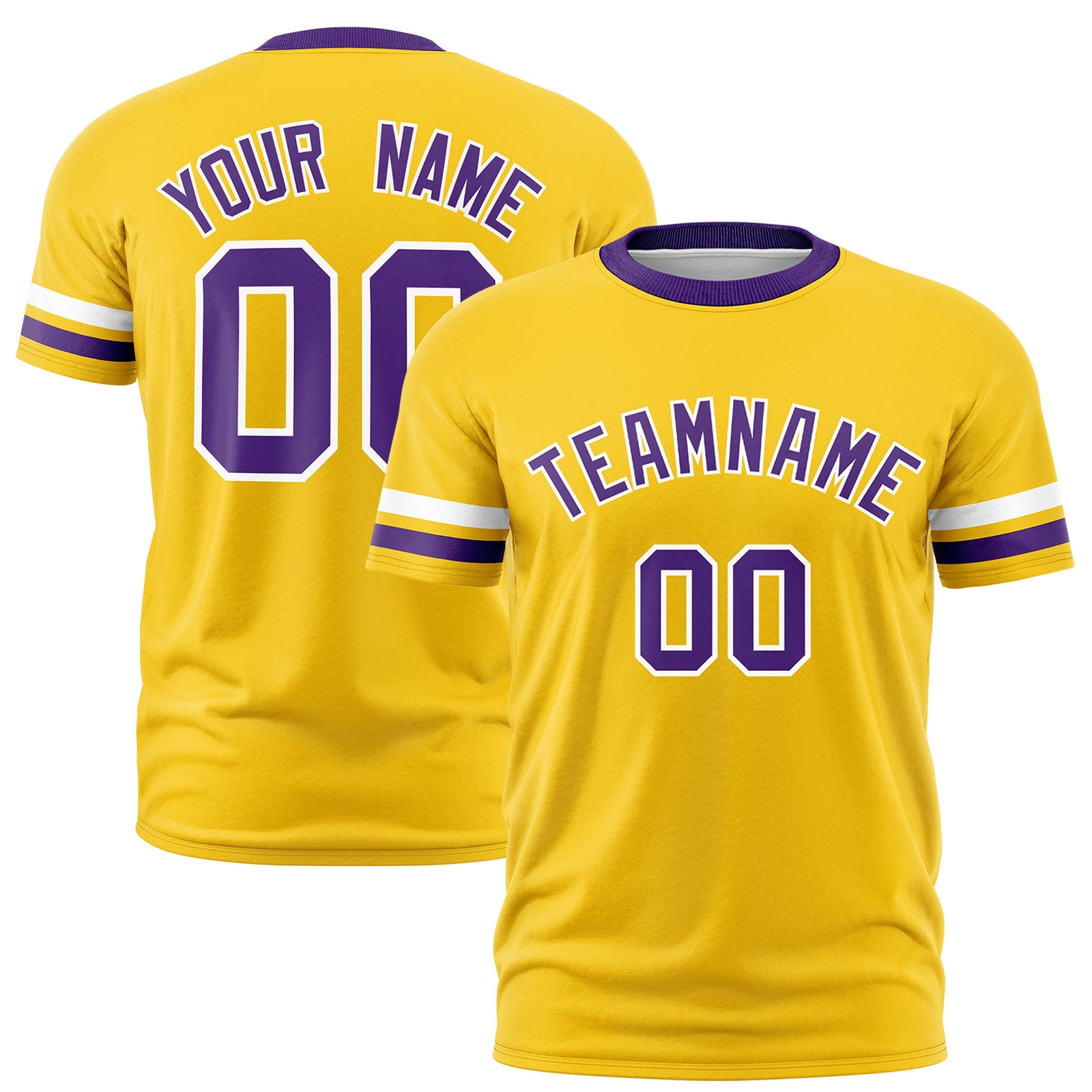 Custom Gold Purple Classic Style Stripe Fashion T-shirt| KXKSHOP