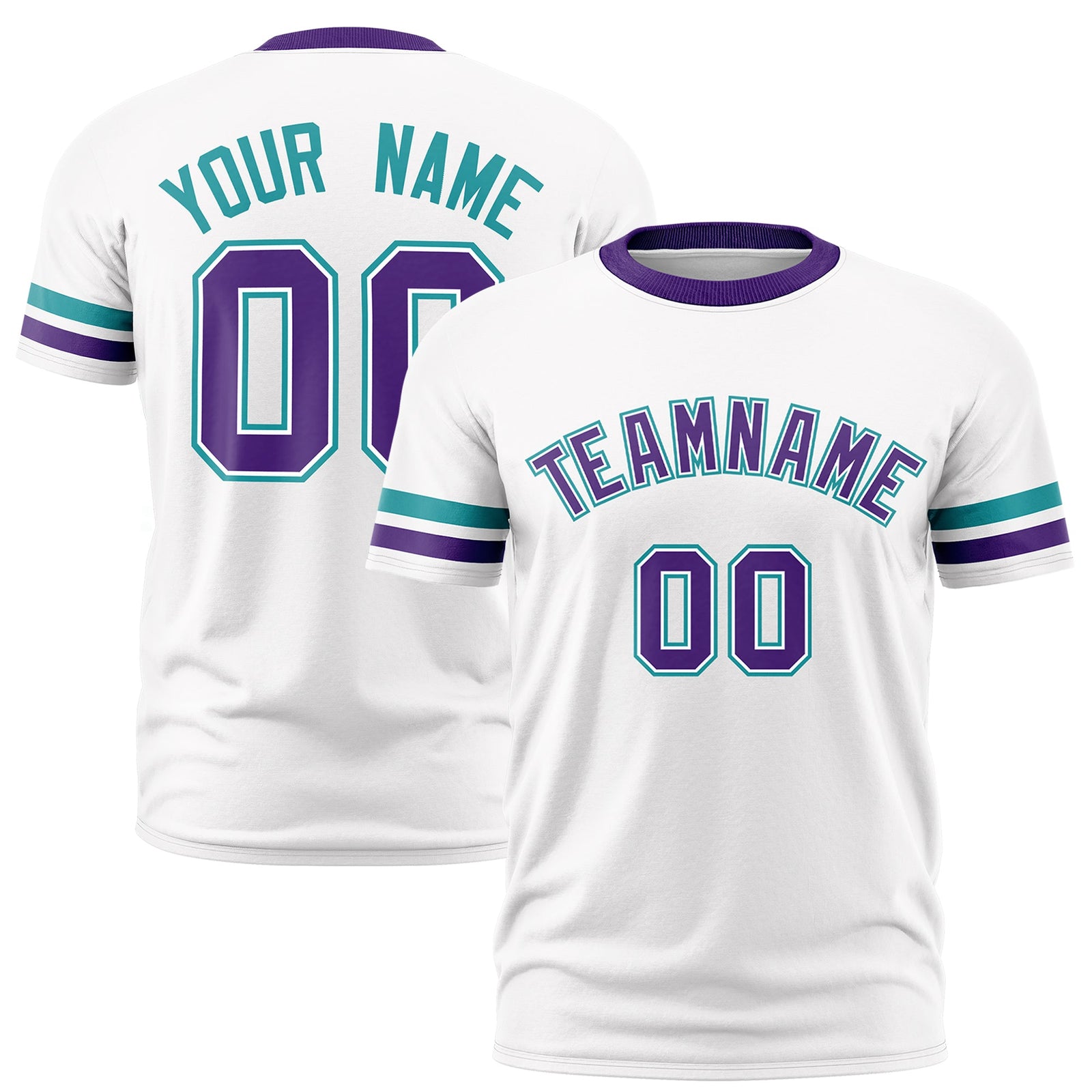 Custom White Purple Classic Style Stripe Fashion T-shirt| KXKSHOP
