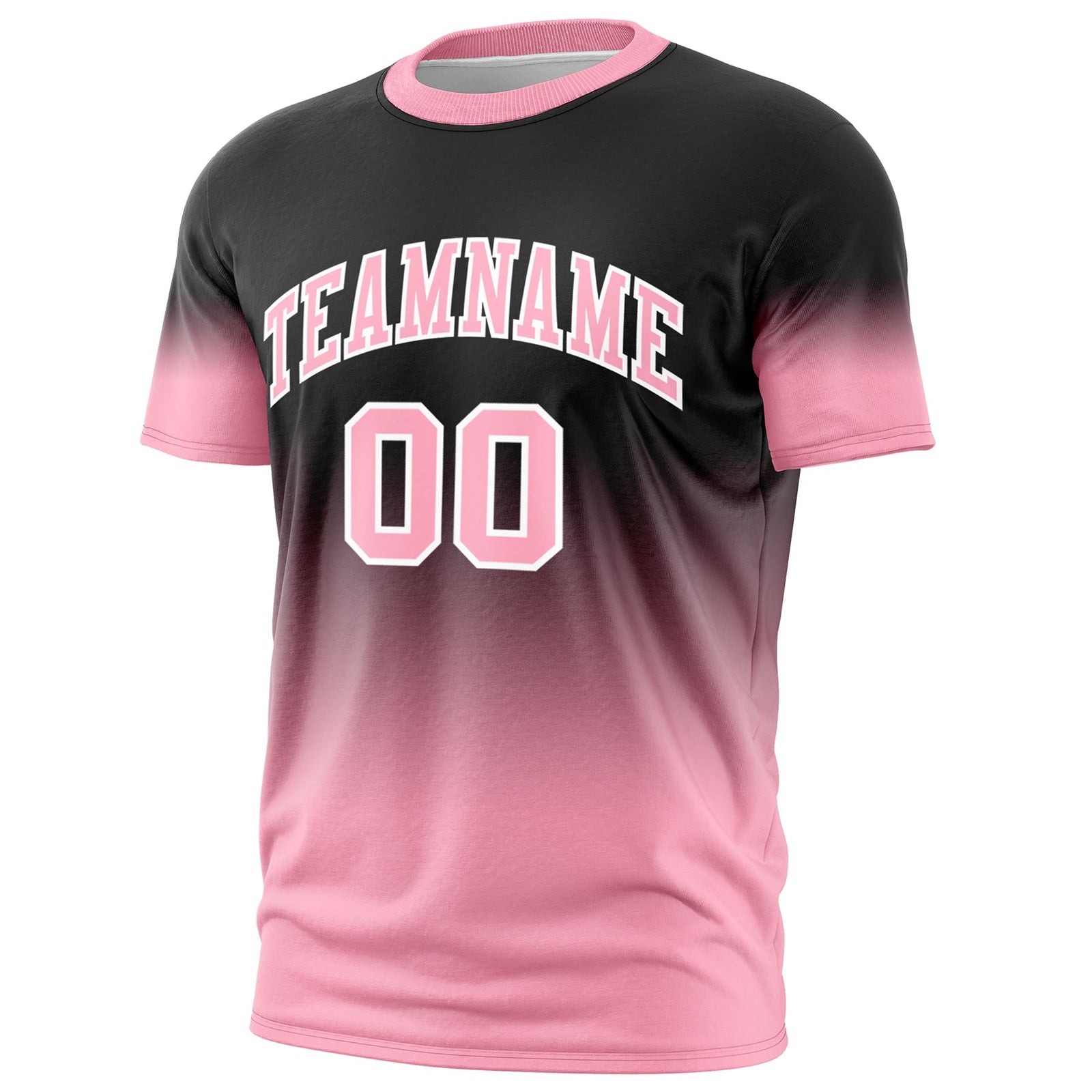 Custom Black Light Pink White Gradient Fashion Quick Dry T-shirt| KXKSHOP