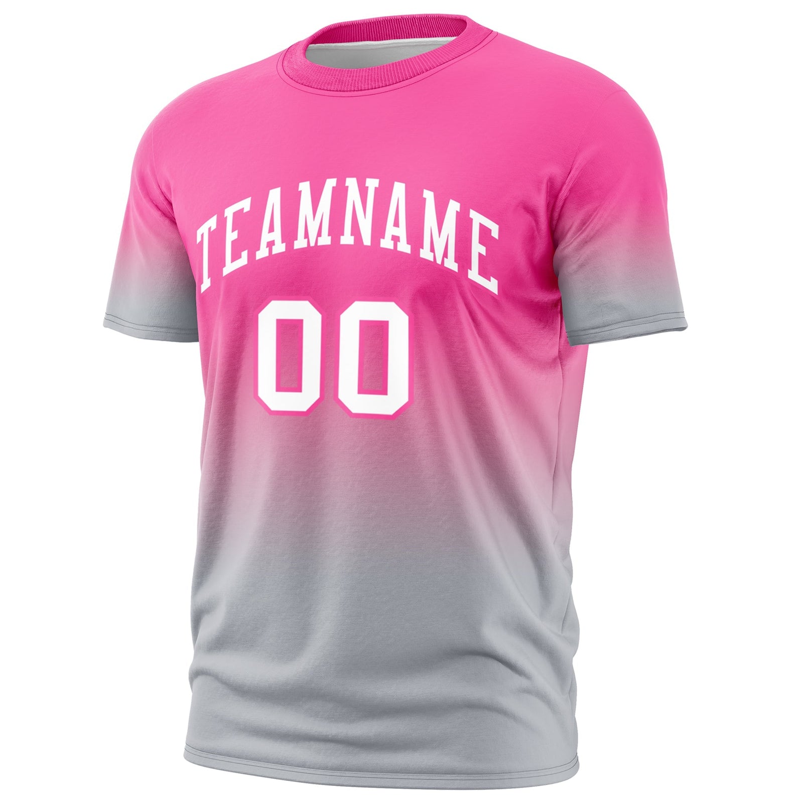 Custom Pink White Gradient Fashion Quick Dry T-shirt| KXKSHOP