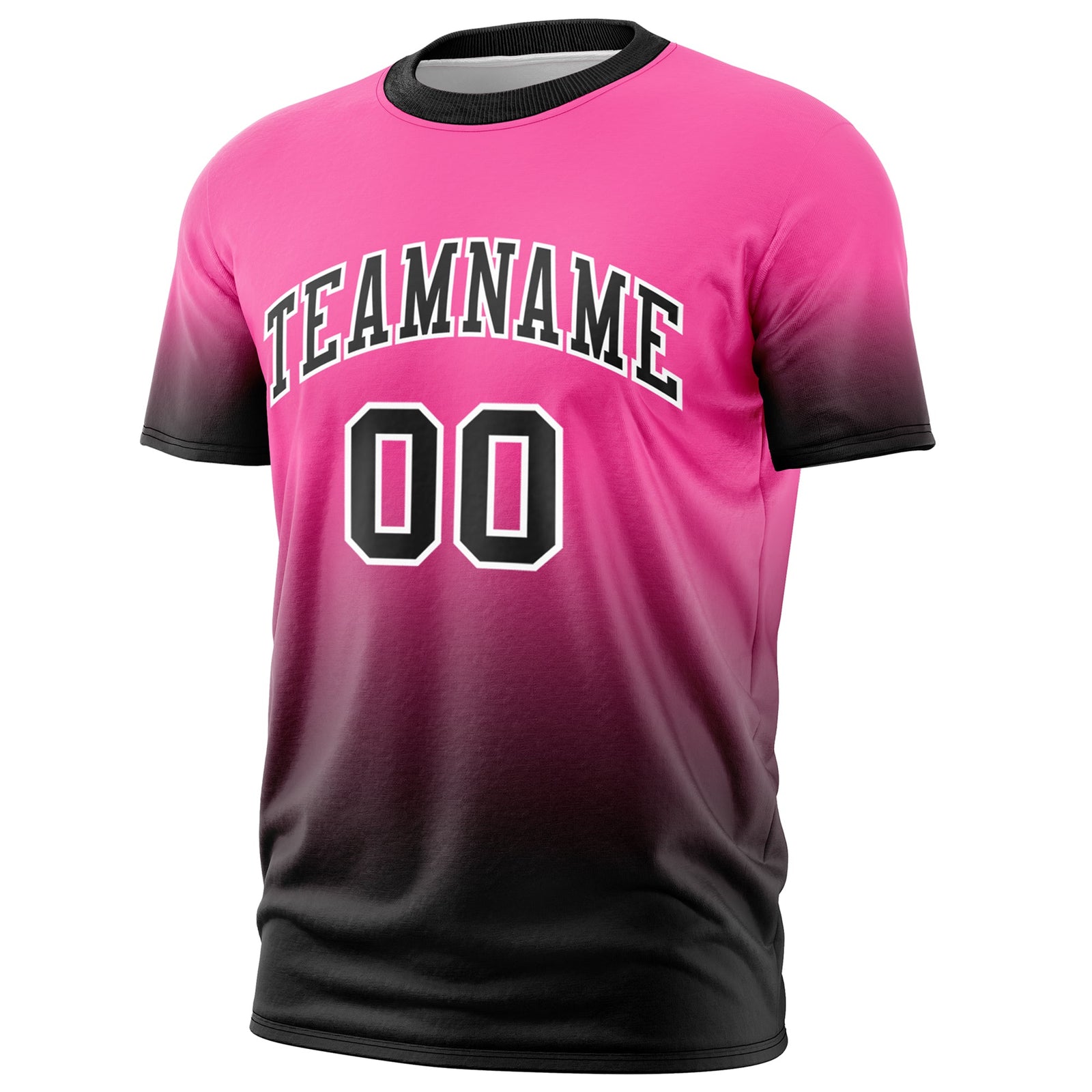 Custom Pink Black White Gradient Fashion Lightweight T-shirt| KXKSHOP