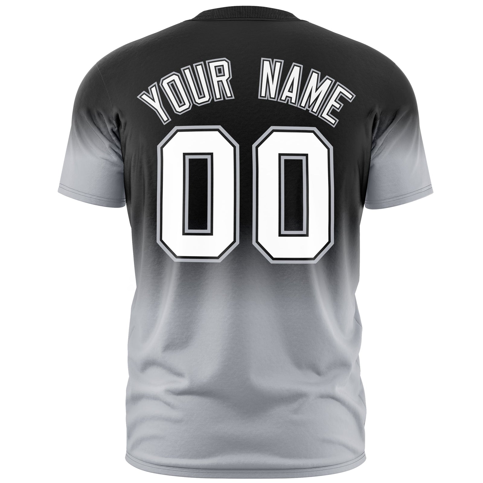 Custom Black White Gray Gradient Fashion Lightweight T-shirt| KXKSHOP