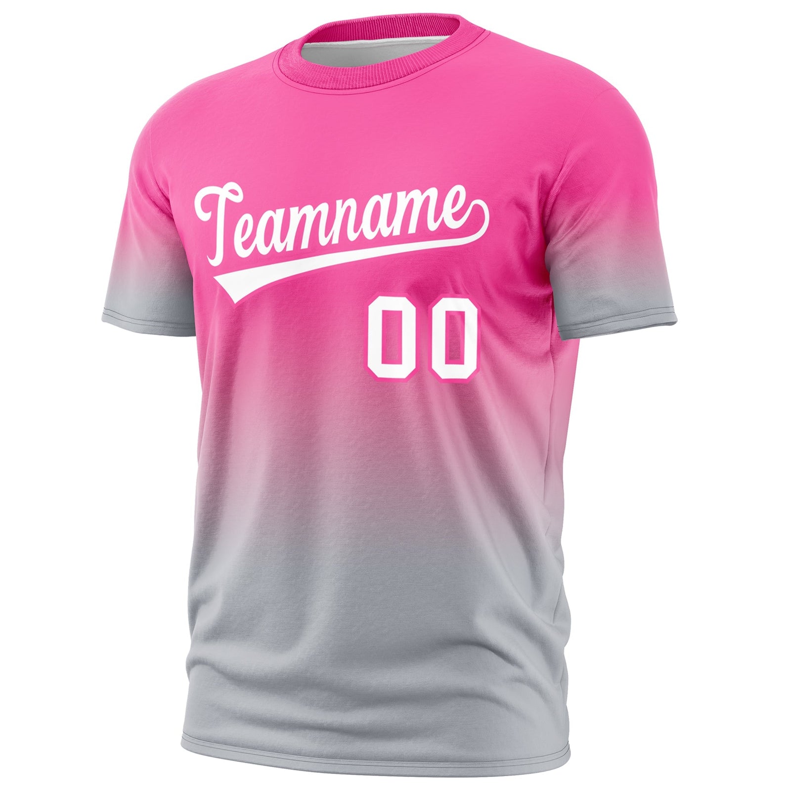 Custom Pink White Gradient Fashion Quick Dry T-shirt| KXKSHOP