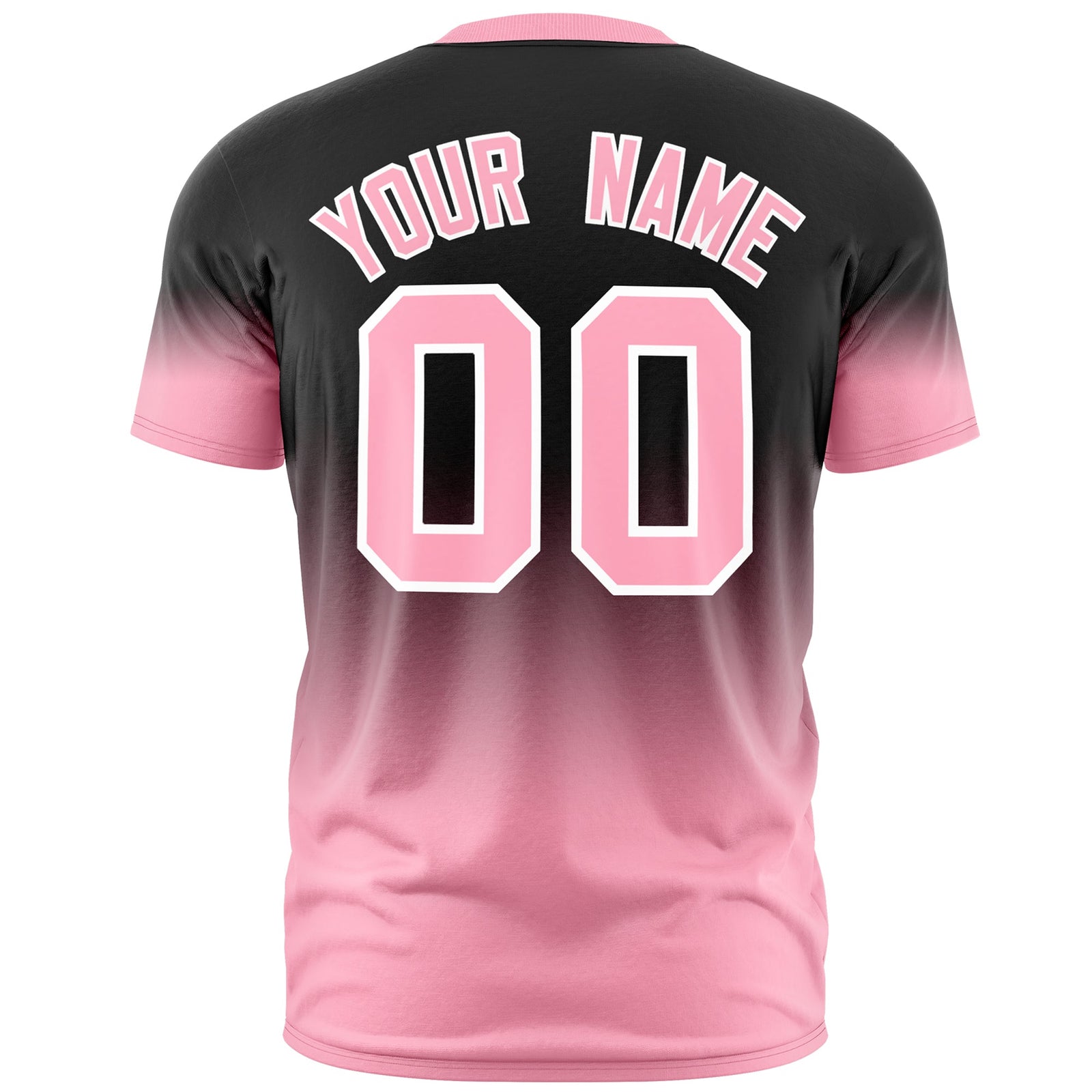 Custom Black Light Pink White Gradient Fashion Quick Dry T-shirt| KXKSHOP