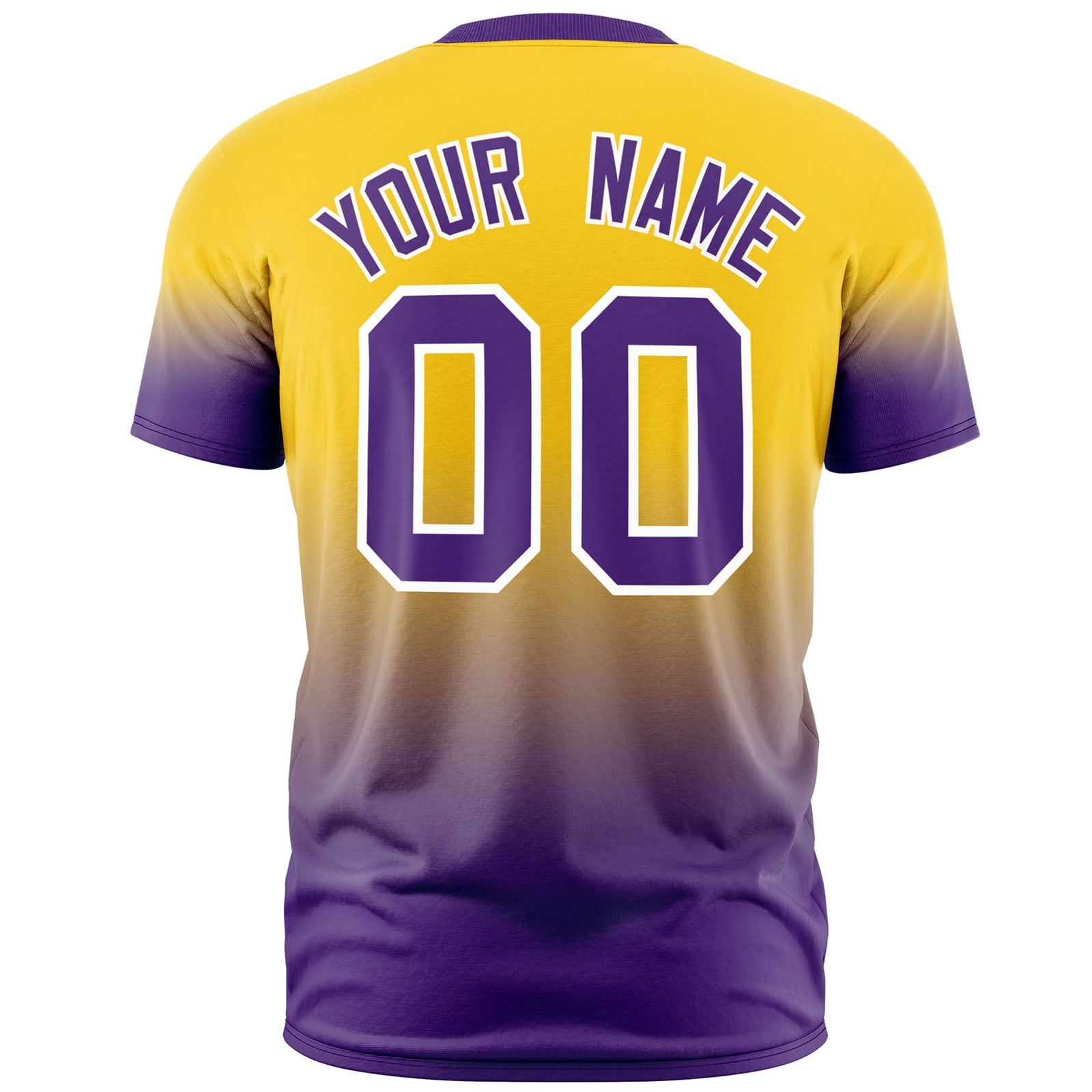 Custom Gold Purple White Gradient Fashion Lightweight T-shirt| KXKSHOP