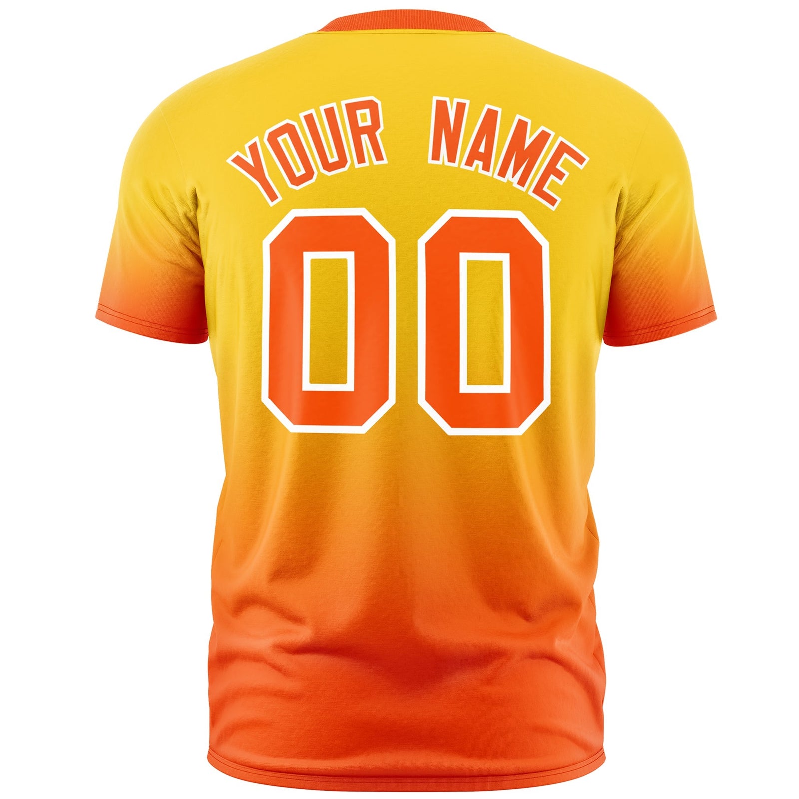 Custom Gold Orange White Gradient Fashion Lightweight T-shirt| KXKSHOP