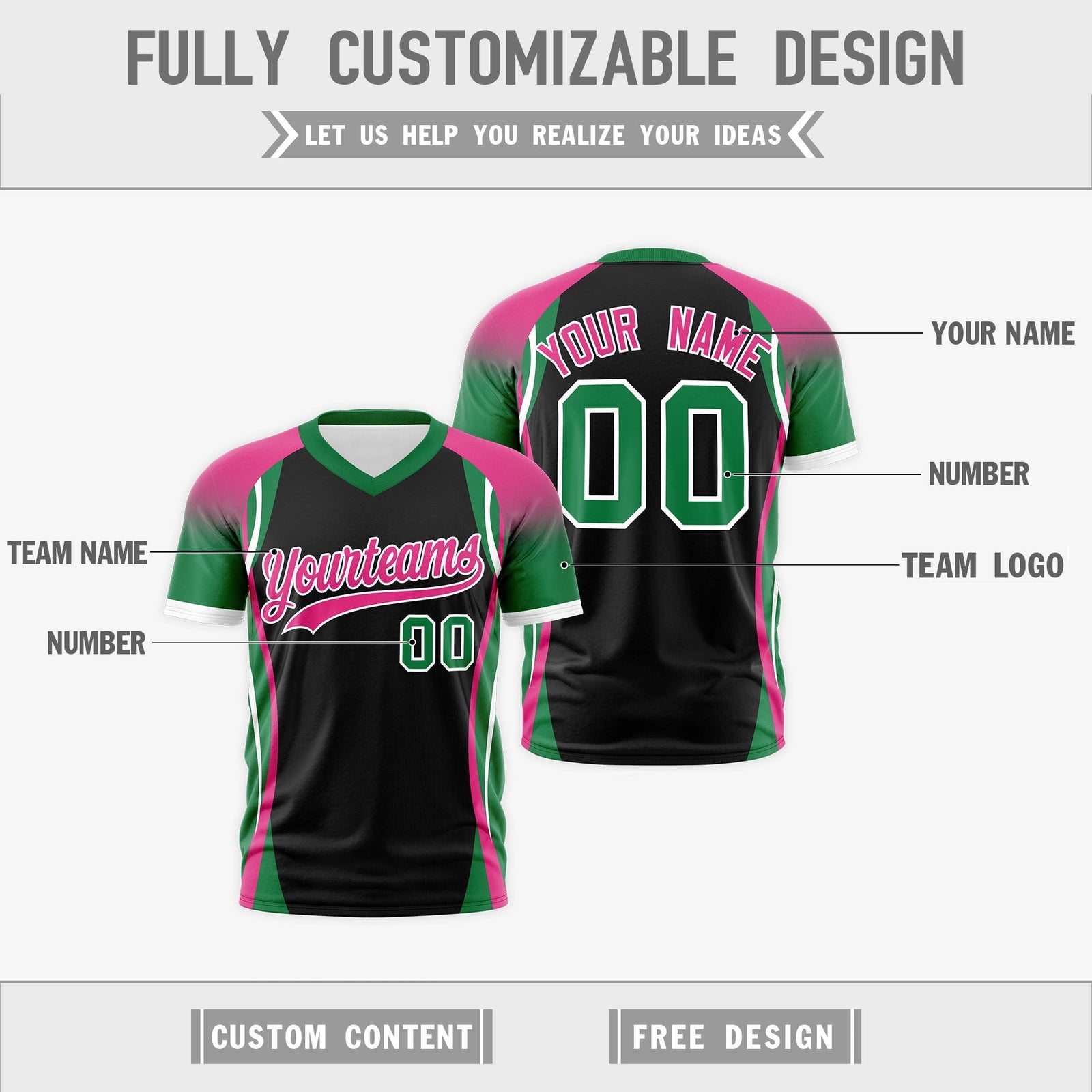 Custom Black Rose Red Kelly Green Reversible Wrinkle-Resistant T-shirt| KXKSHOP