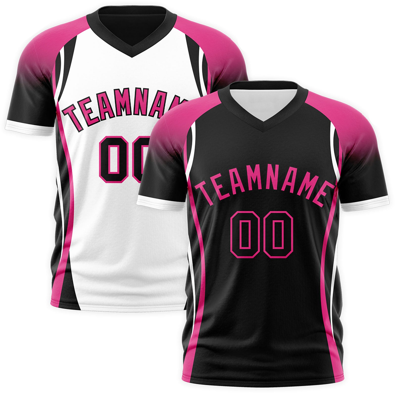 Custom Black Pink White Reversible Breathable T-shirt| KXKSHOP