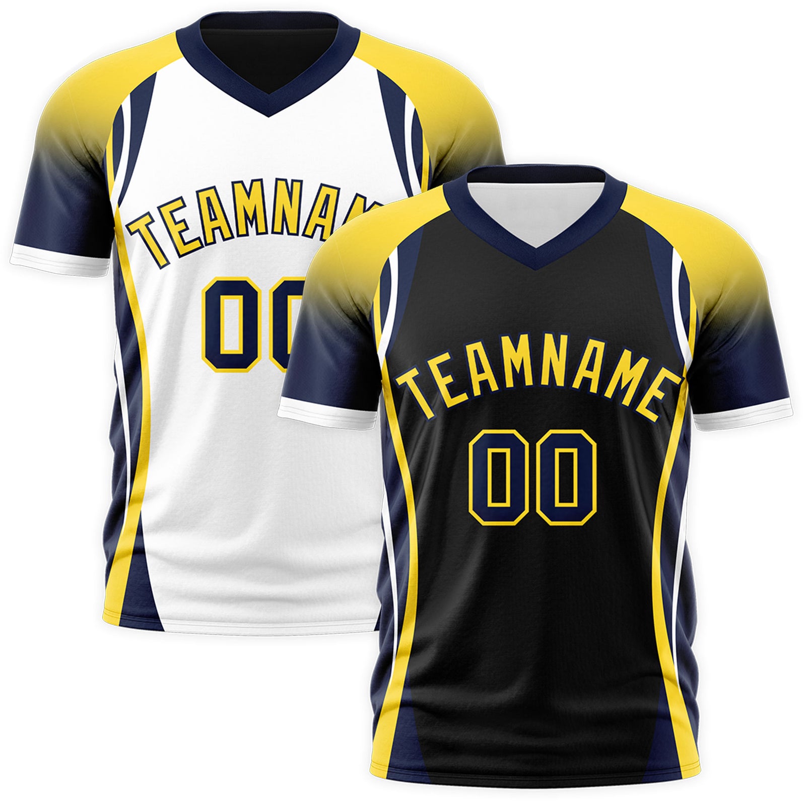 Custom Black Gold Navy Reversible Breathable T-shirt| KXKSHOP