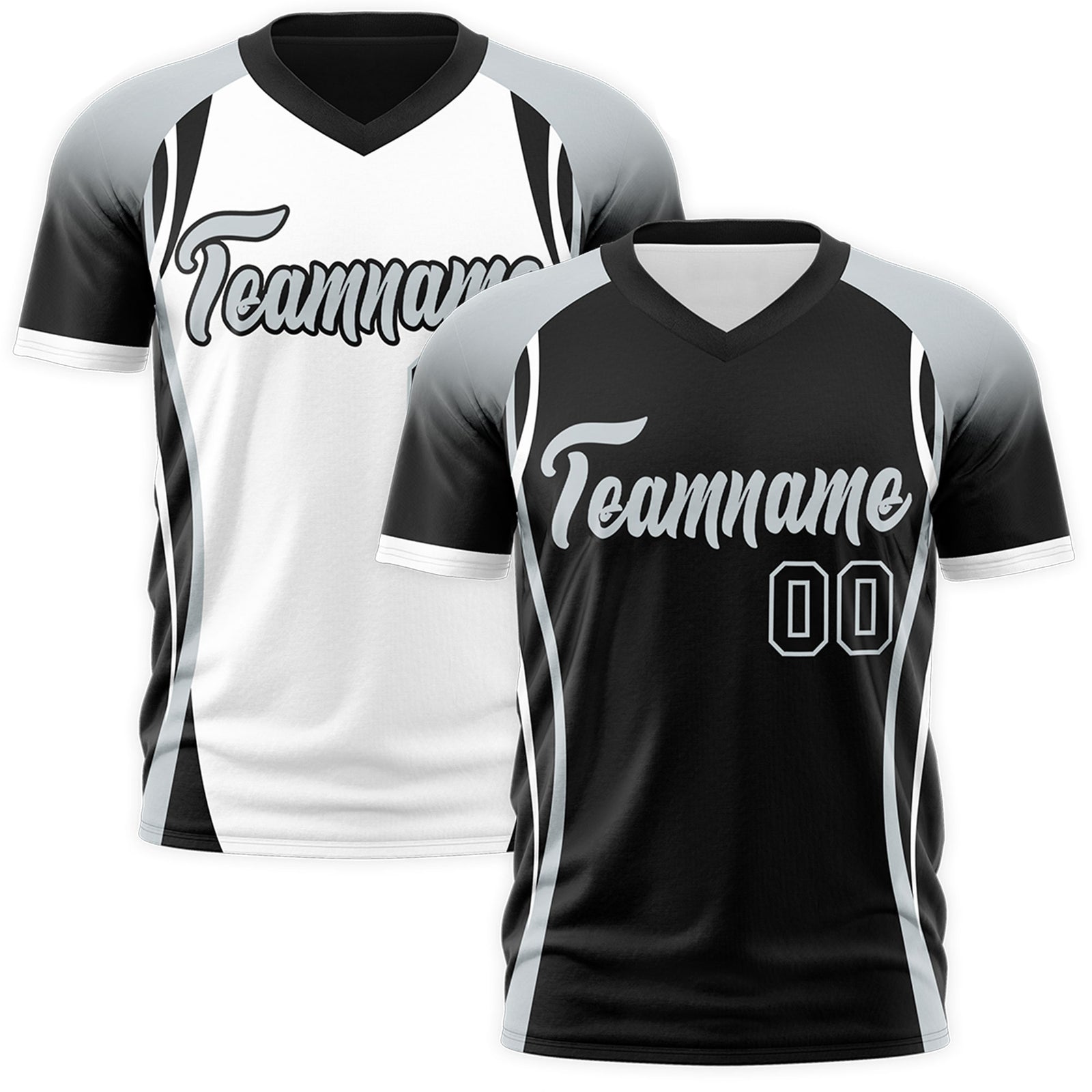 Custom Black Gray White Reversible Wrinkle-Resistant T-shirt| KXKSHOP