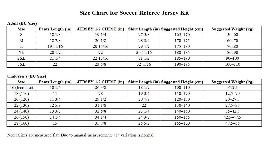 Custom Soccer Referee Jersey Kits