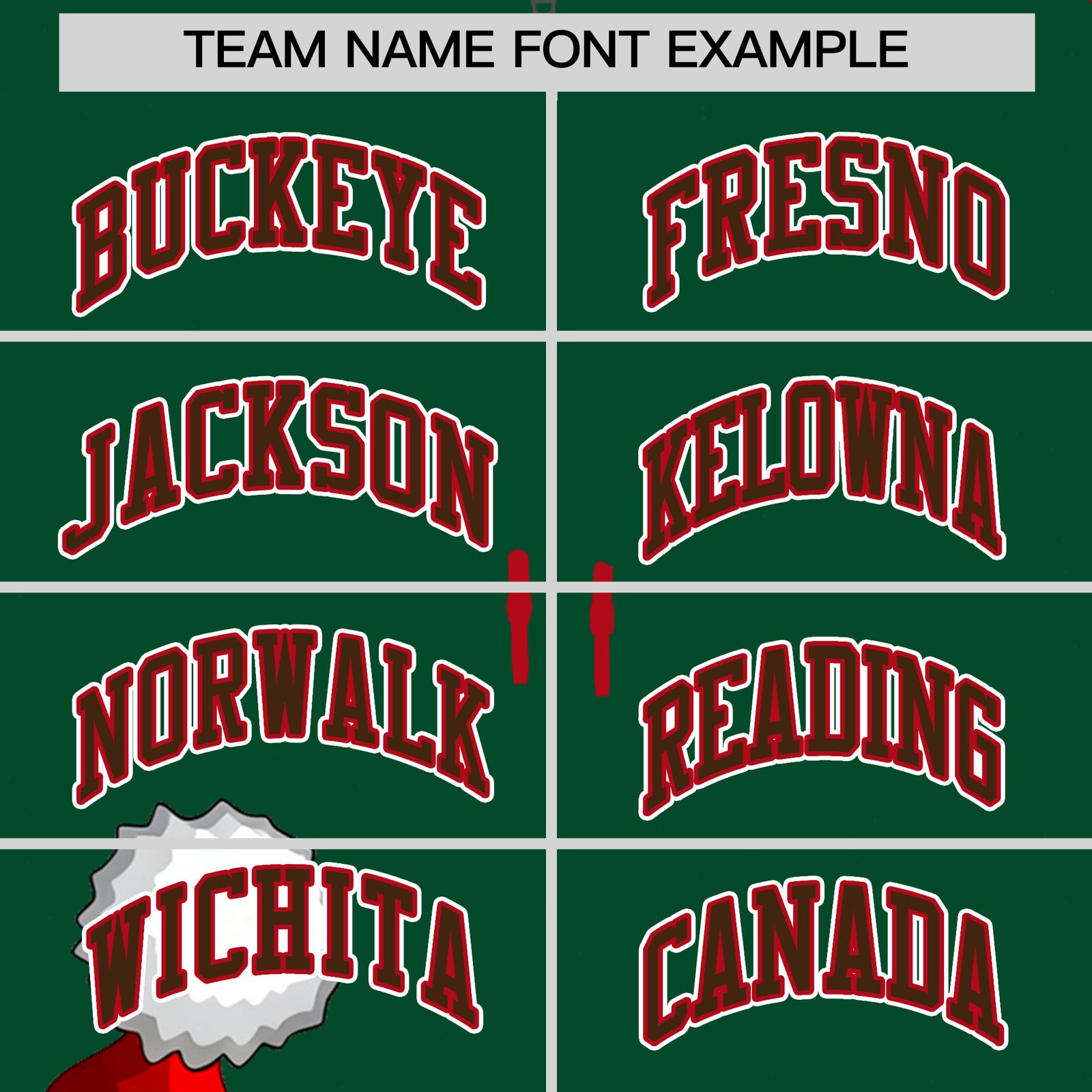 Custom Kelly Green Red Christmas Graffiti Pattern Athletic Full-Zip Hoodie