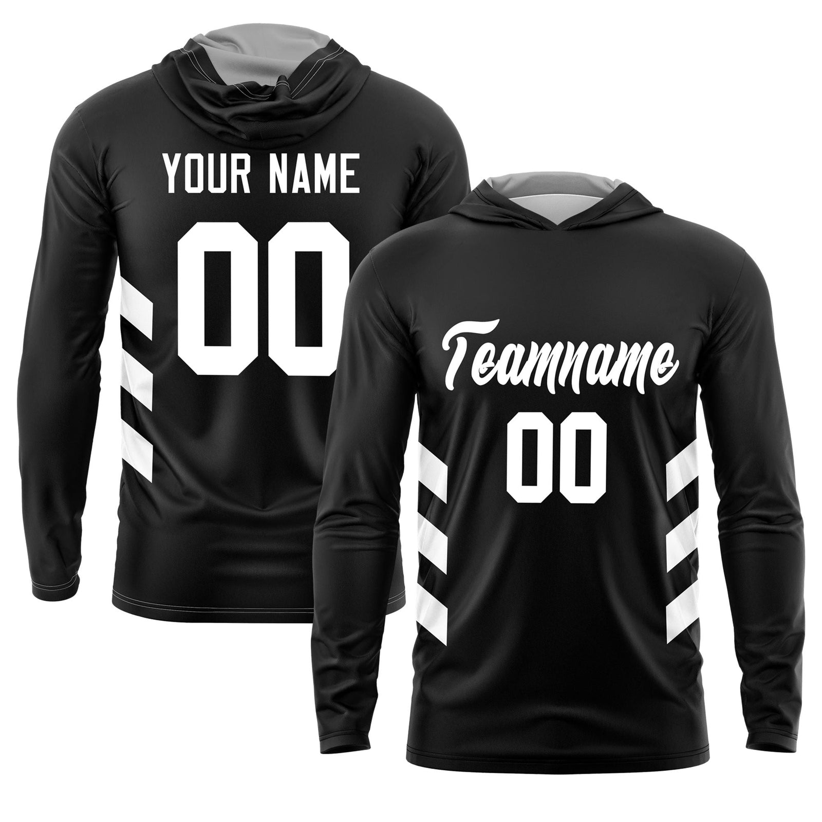 Custom Black White Basketball Shooting Shirt Performance Training Lightweight Hoodie| KXKSHOP