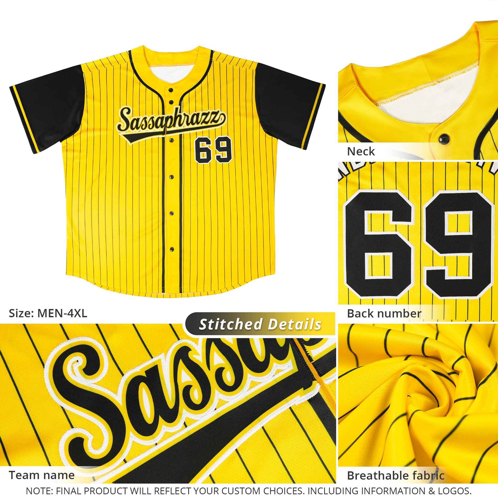 Custom Pink White Stripe Fashion Raglan Sleeves Authentic Baseball Jersey