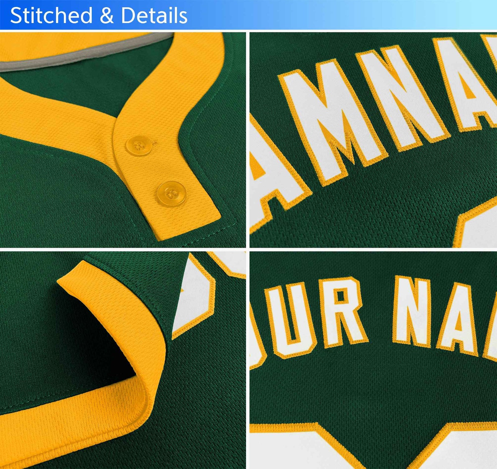 Custom Orange Navy-Gold Color Block Personalized Authentic Two-Button Softball Jersey