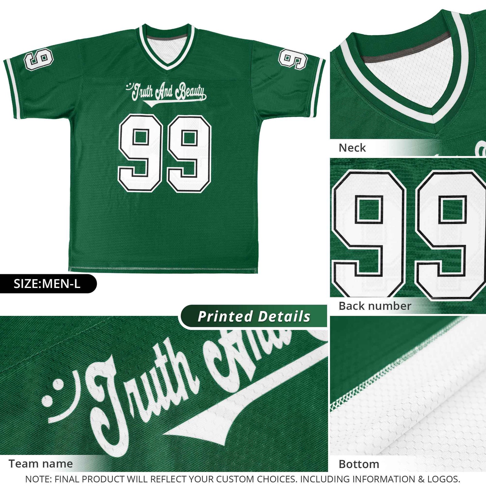 Custom Football Jersey Personalized Team Sport Practice Uniforms for Men Women Youth