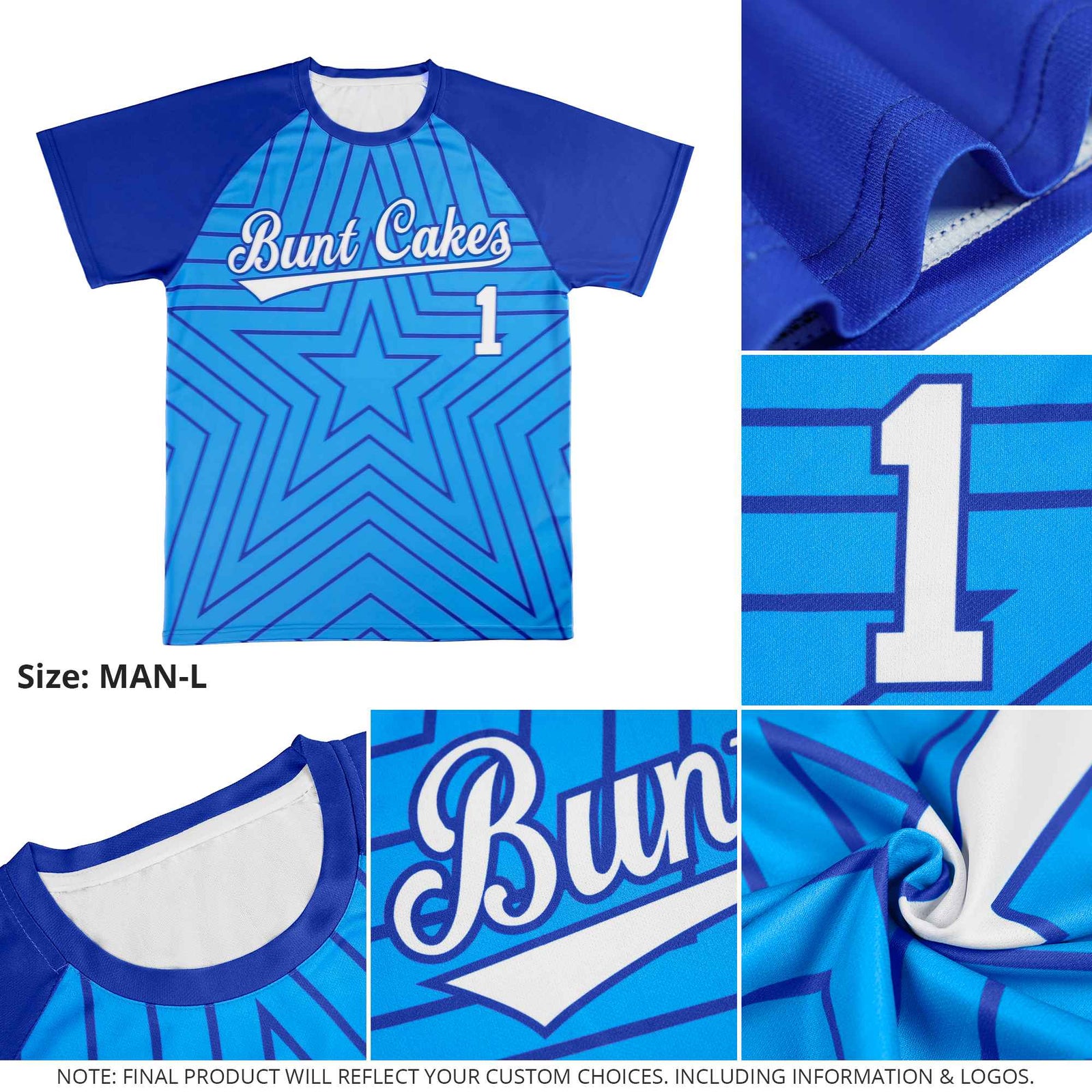 Custom Gold White Personalized Star Pattern Raglan Sleeves Performance T-Shirt