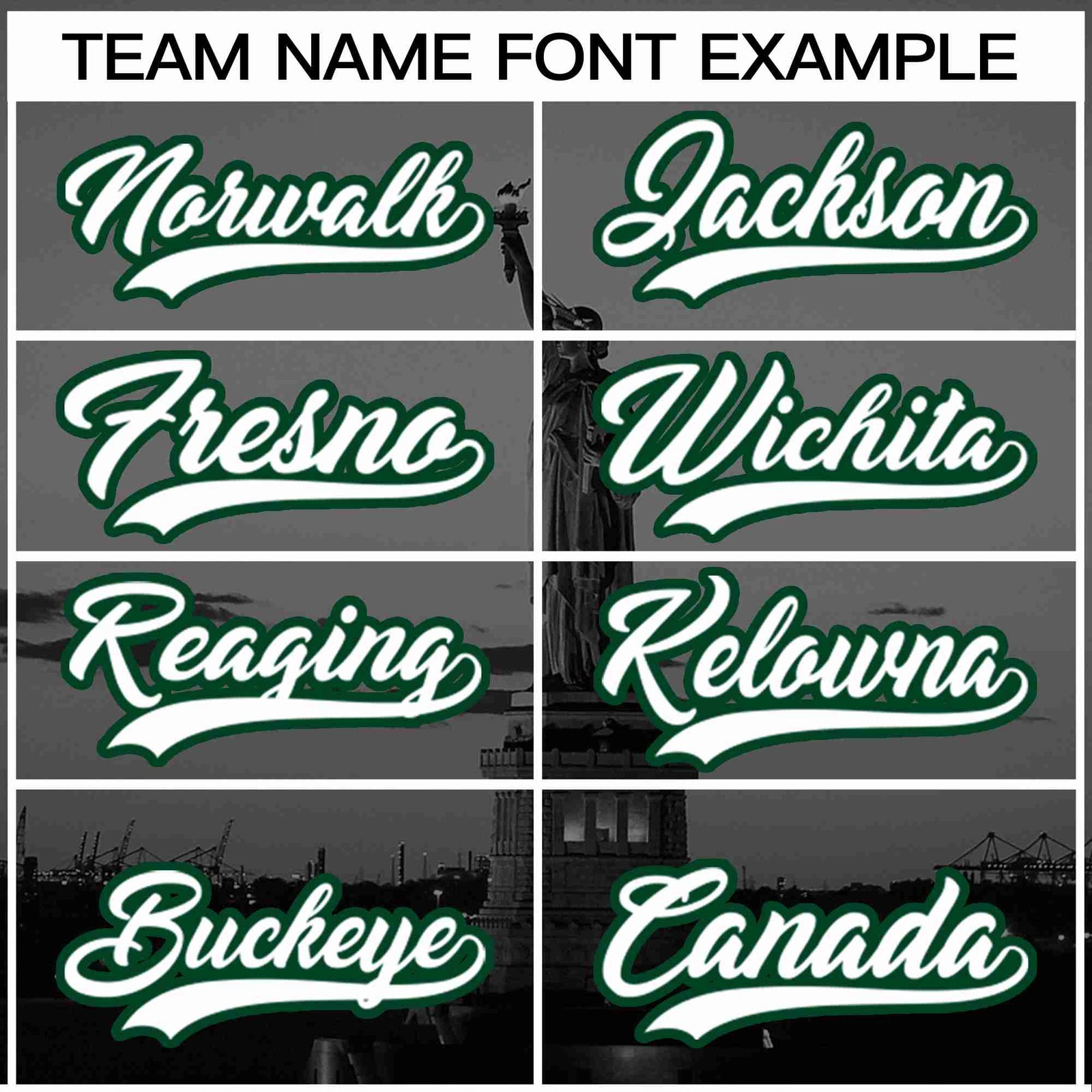 Custom Black White-Green New York City Skyline Baseball Jersey