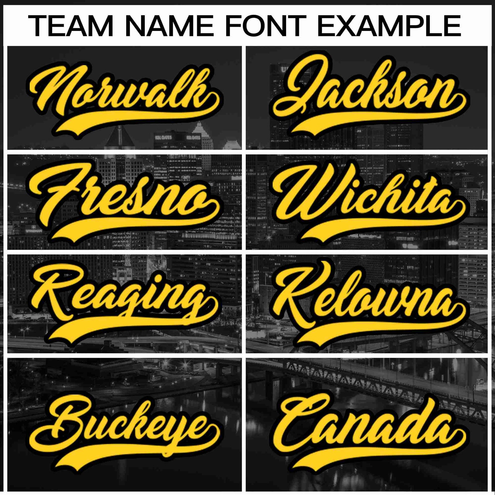 Custom Black Yellow-Black Pittsburgh City Skyline Baseball Jersey