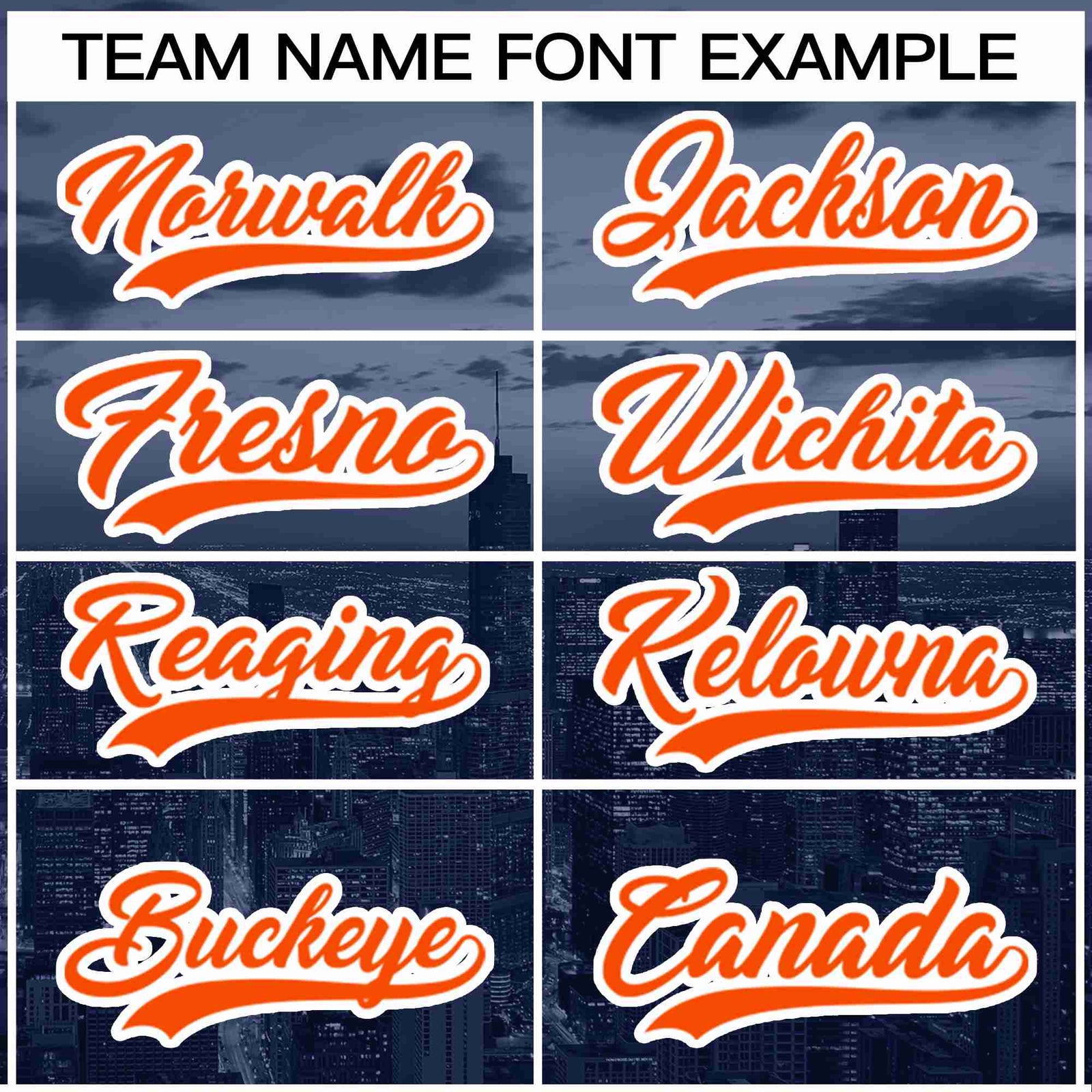 Custom Navy Orange-White Chicago City Skyline Baseball Jersey