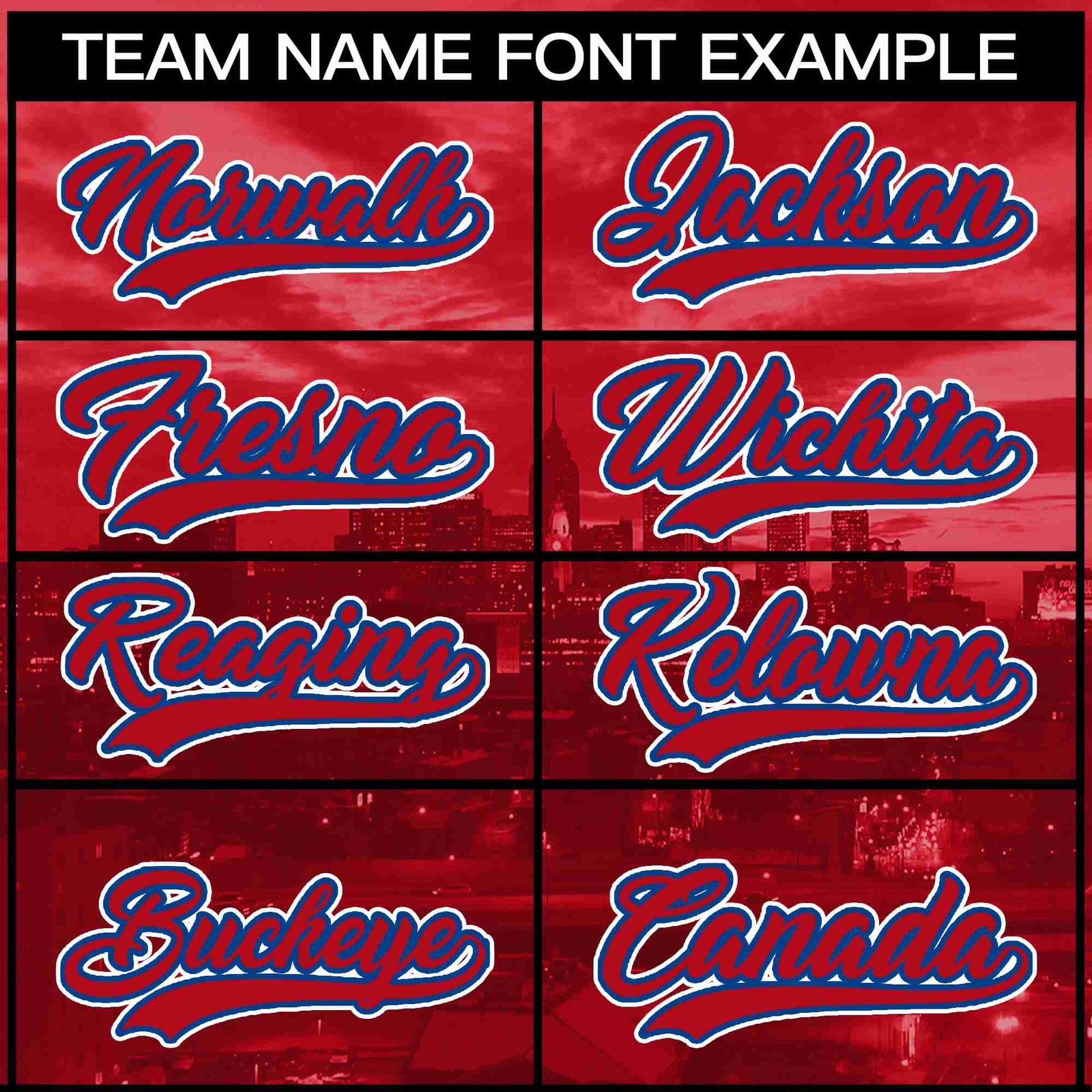 Custom Red Red-Royal Philadelphia City Skyline Baseball Jersey