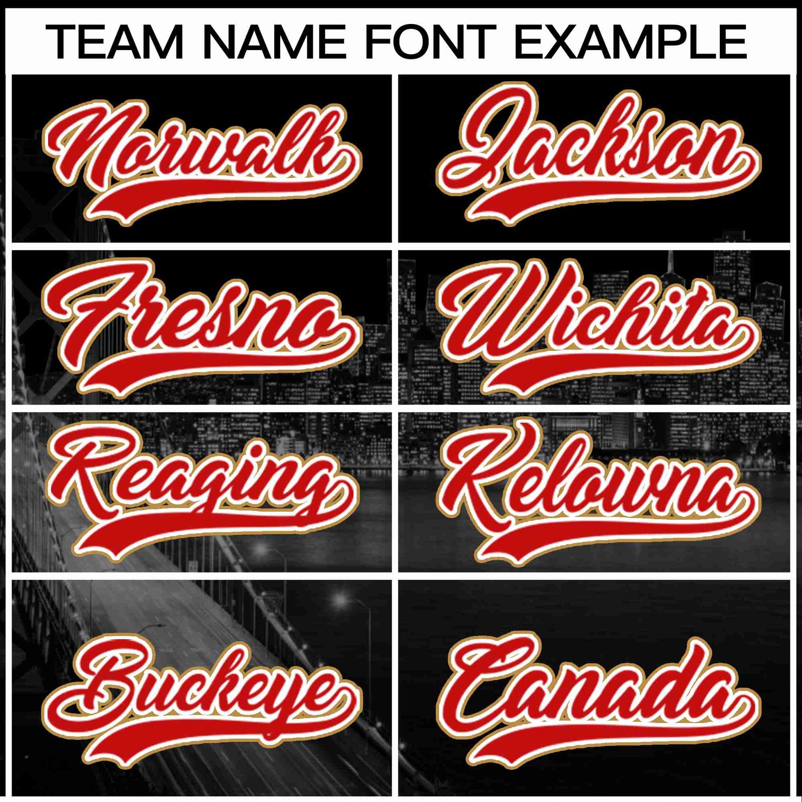 Custom Black Red-White San Francisco City Skyline Baseball Jersey