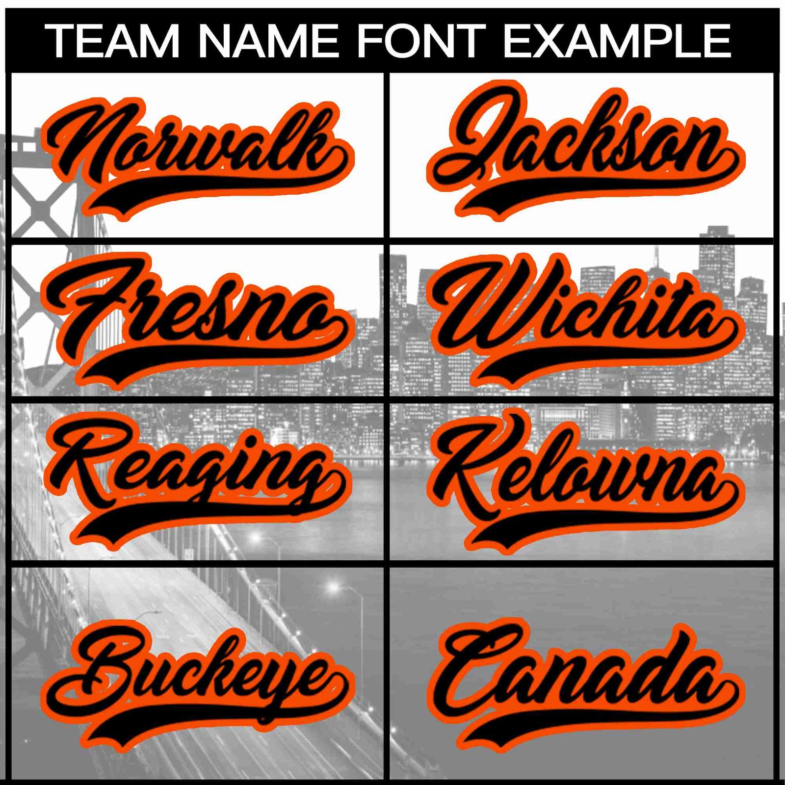 Custom White Black-Orange San Francisco City Skyline Baseball Jersey