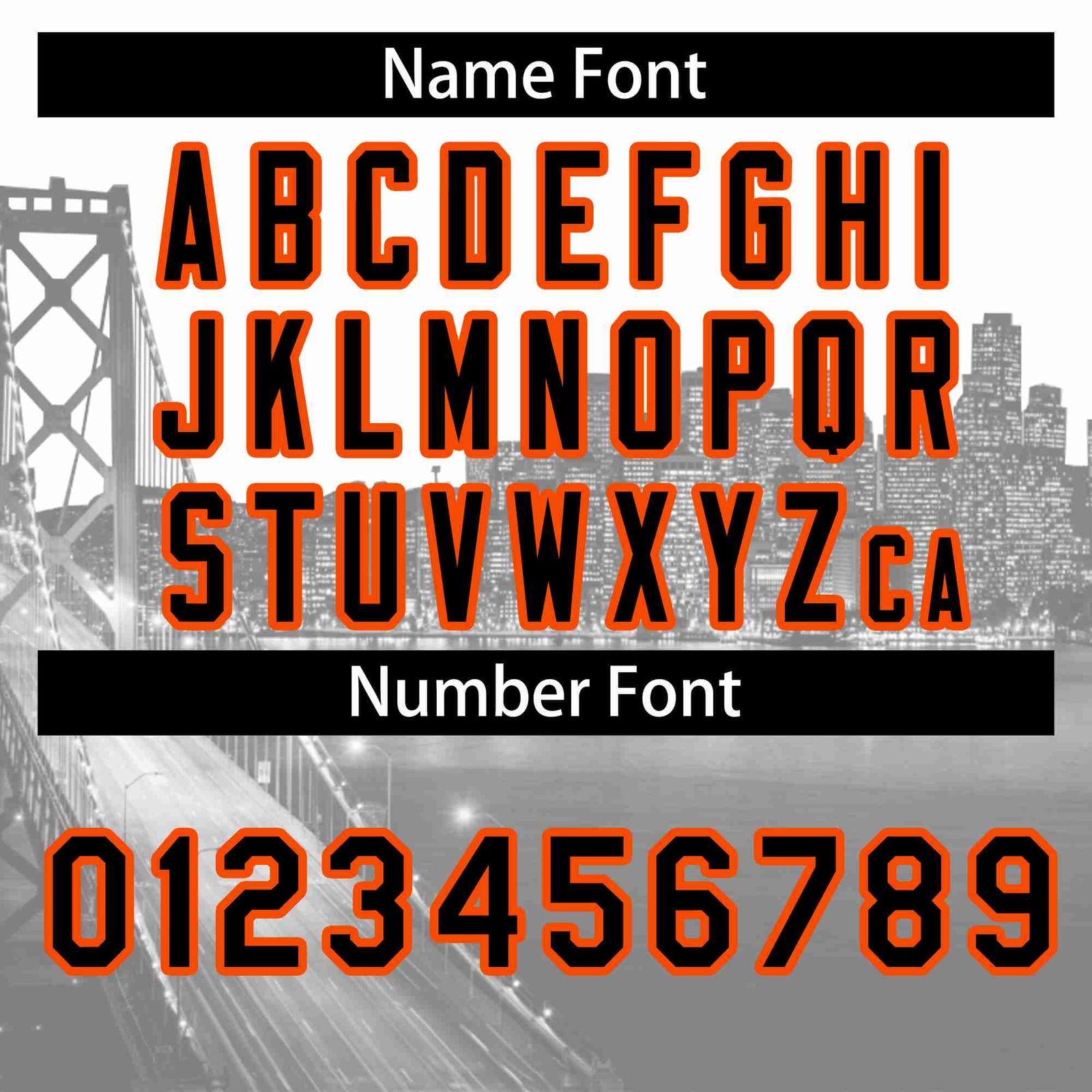 Custom White Black-Orange San Francisco City Skyline Baseball Jersey