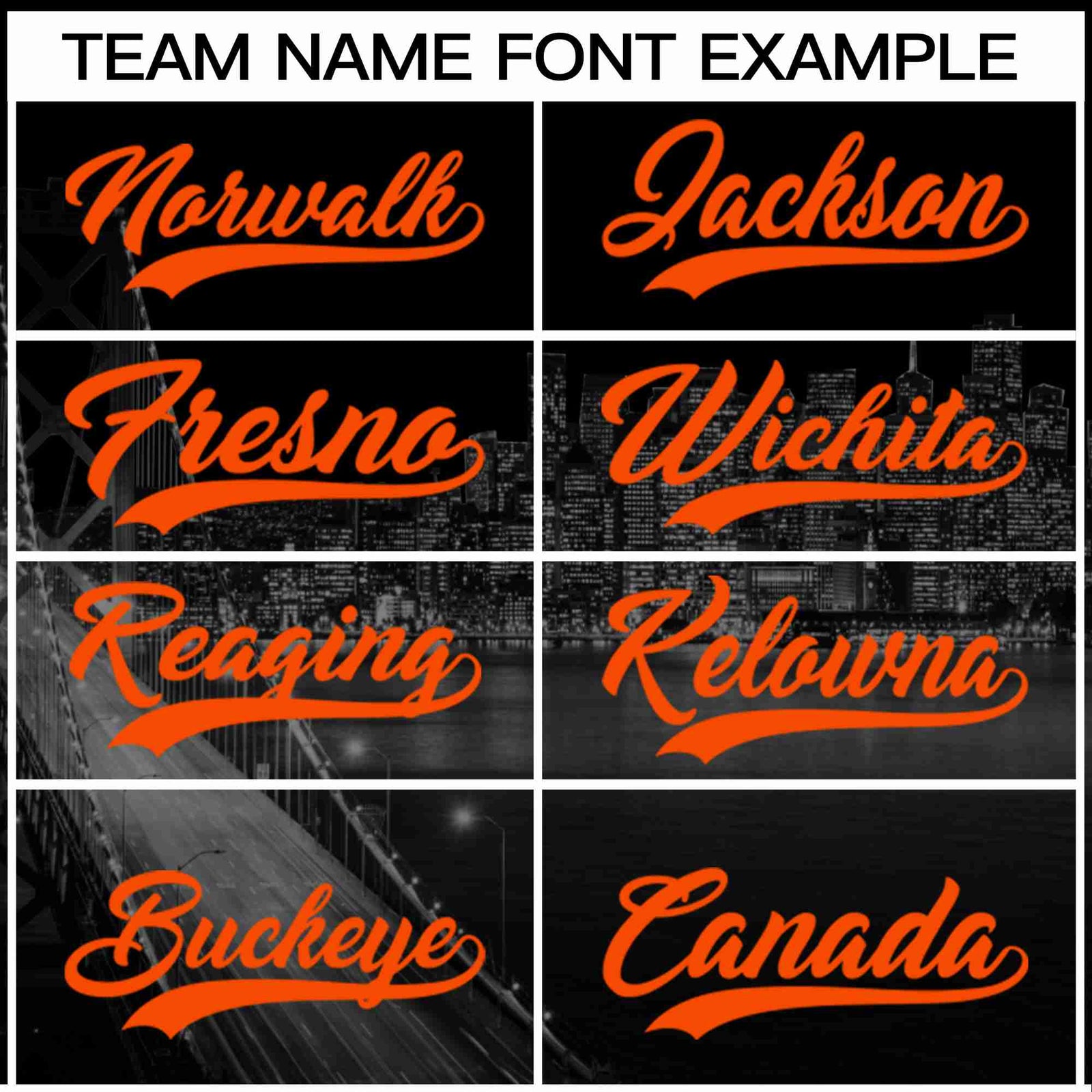 Custom Black Orange-Black San Francisco City Skyline Baseball Jersey