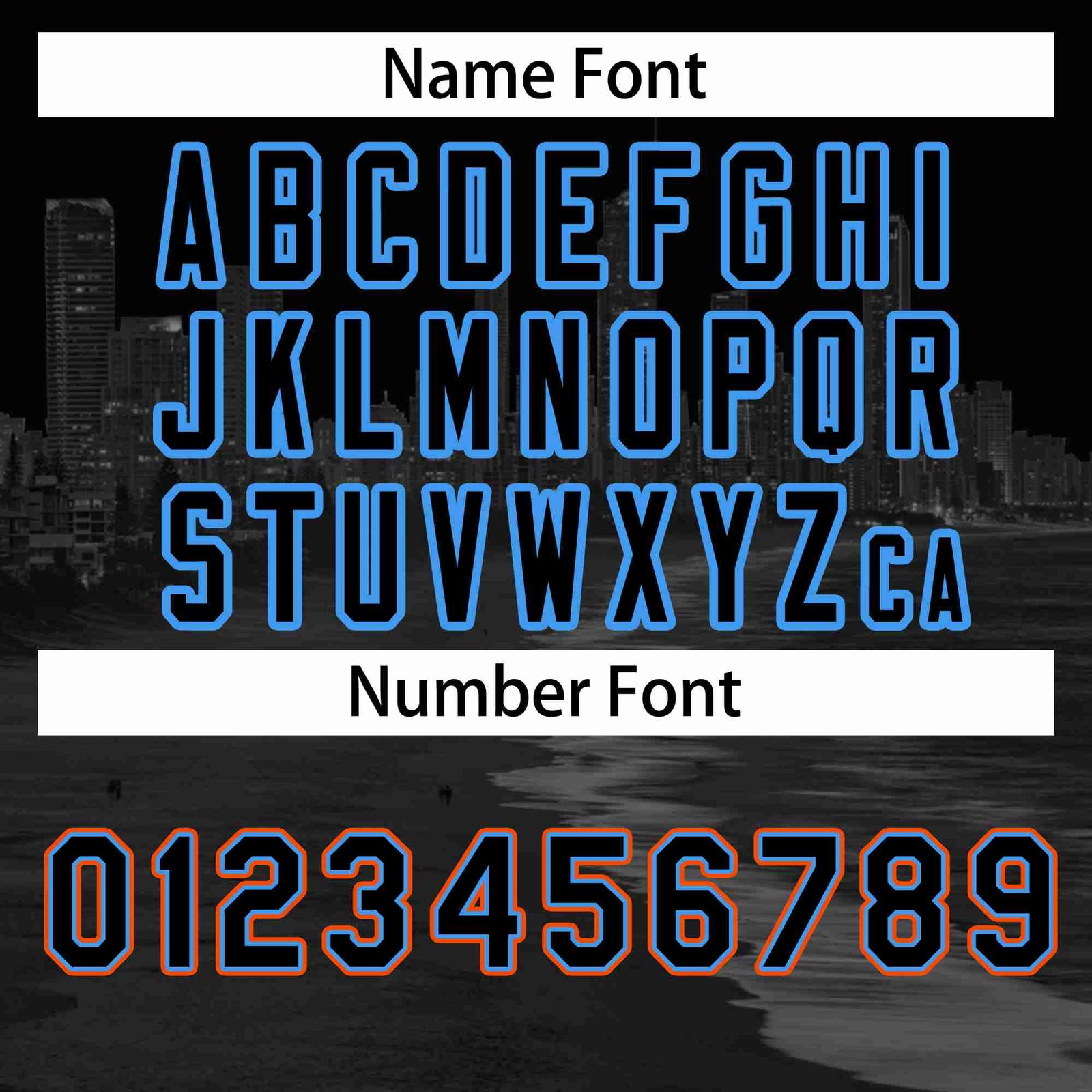 Custom Black Black-Powder Blue Miami City Skyline Baseball Jersey