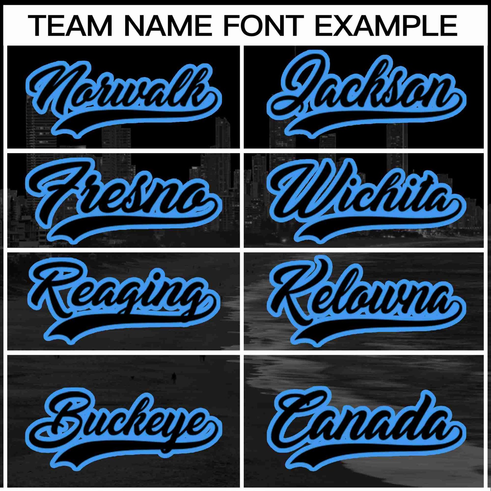 Custom Black Black-Powder Blue Miami City Skyline Baseball Jersey