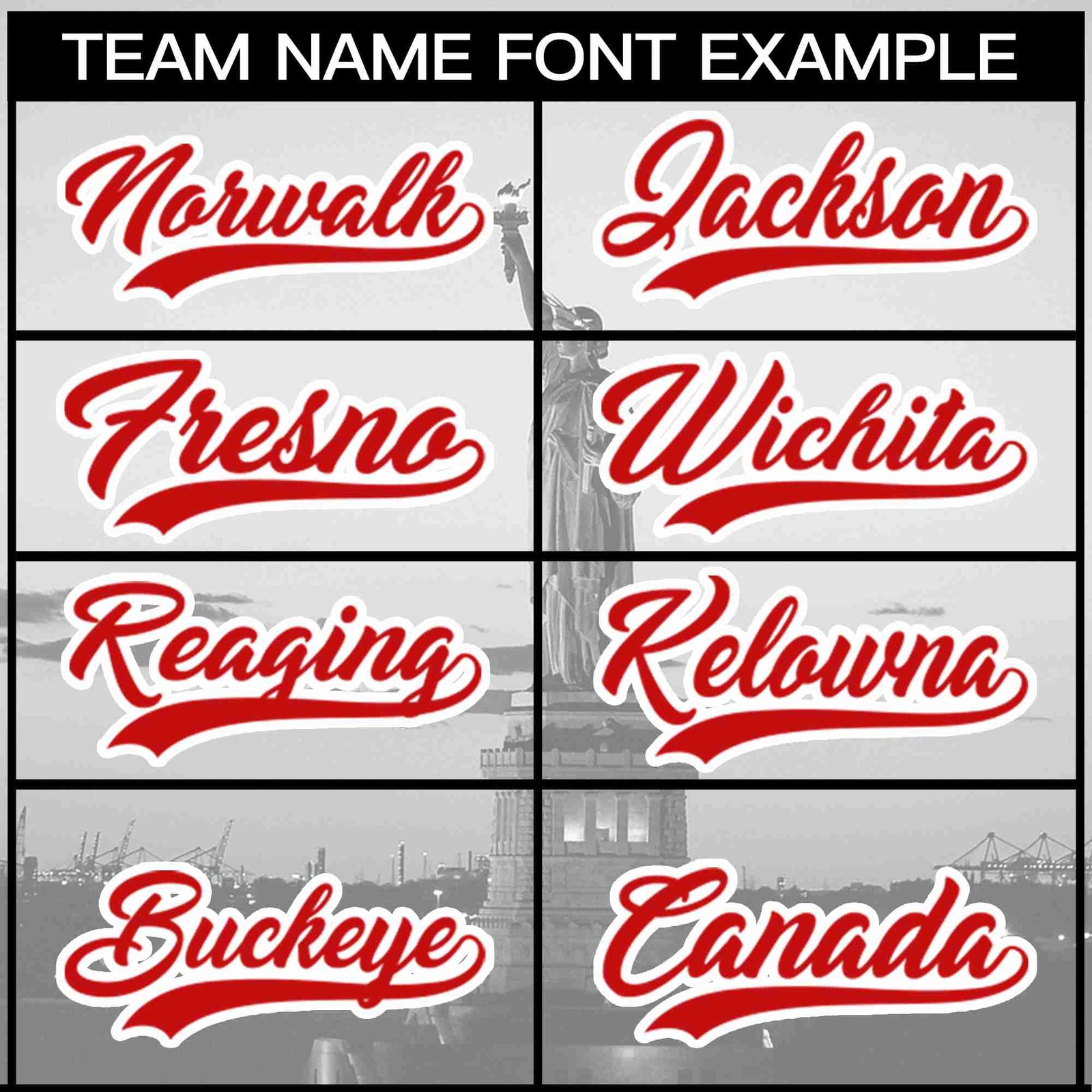 Custom White Red-White New York City Skyline Baseball Jersey