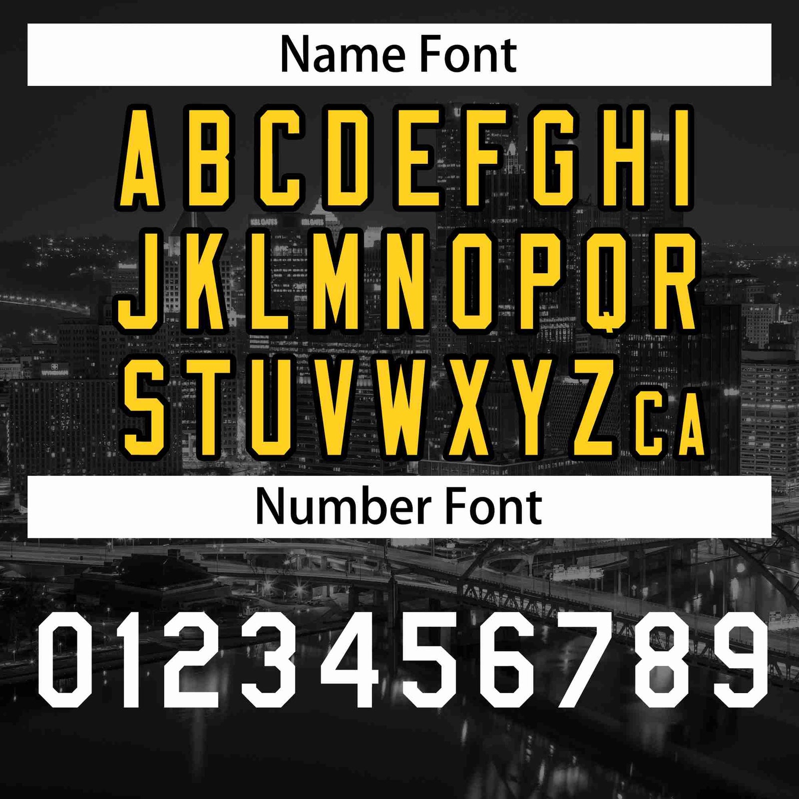 Custom Black Yellow-Black Pittsburgh City Skyline Baseball Jersey