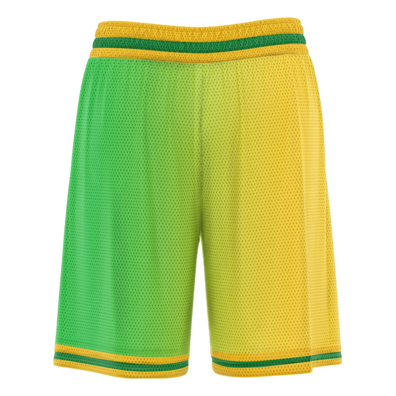 Custom Yellow Neon Green Gradient Fashion Basketball Shorts