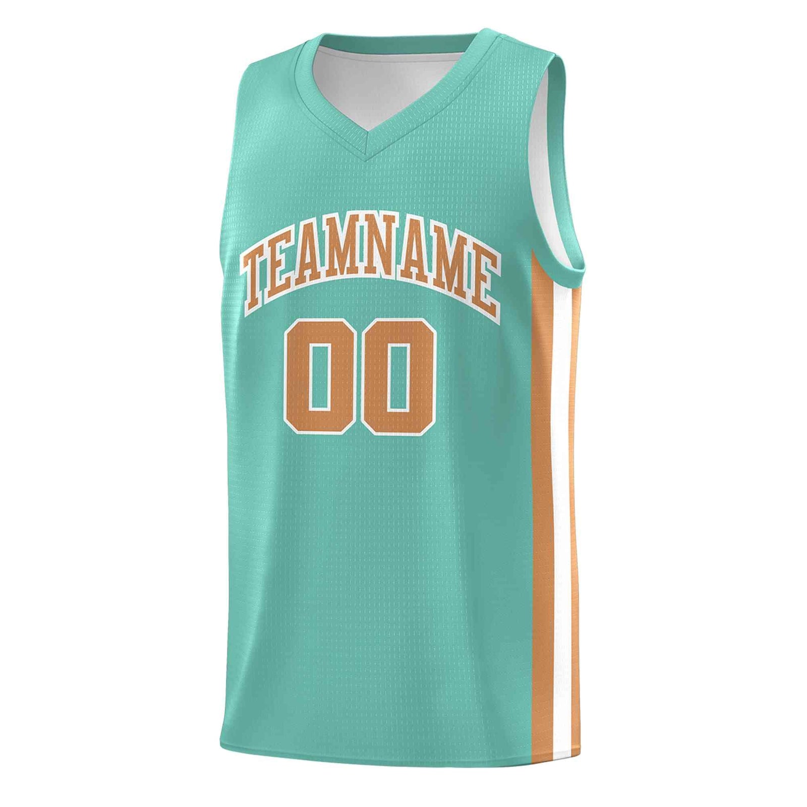 Custom Teal Old Gold-White Classic Tops Mesh Sport Basketball Jersey