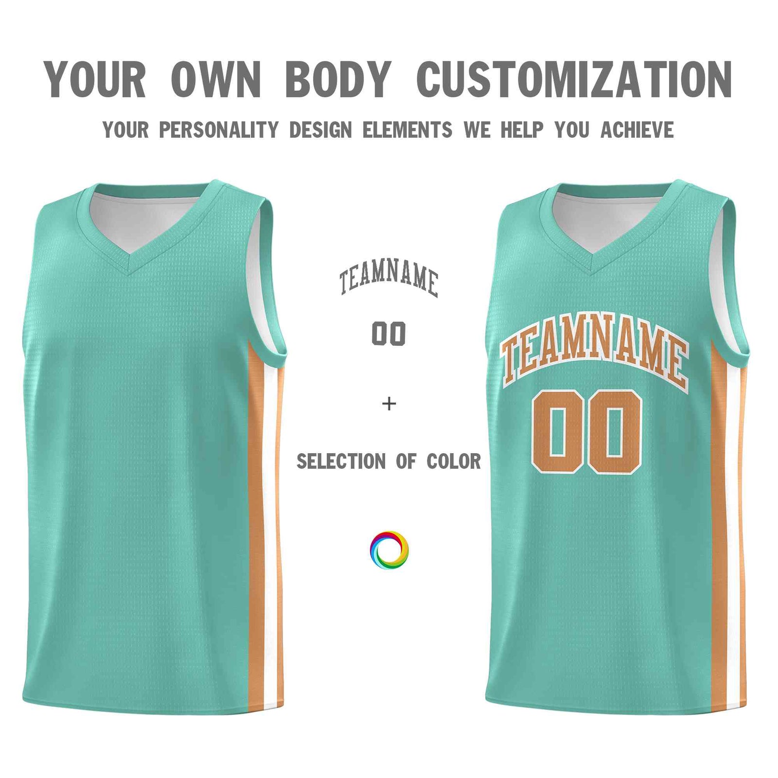 Custom Teal Old Gold-White Classic Tops Mesh Sport Basketball Jersey
