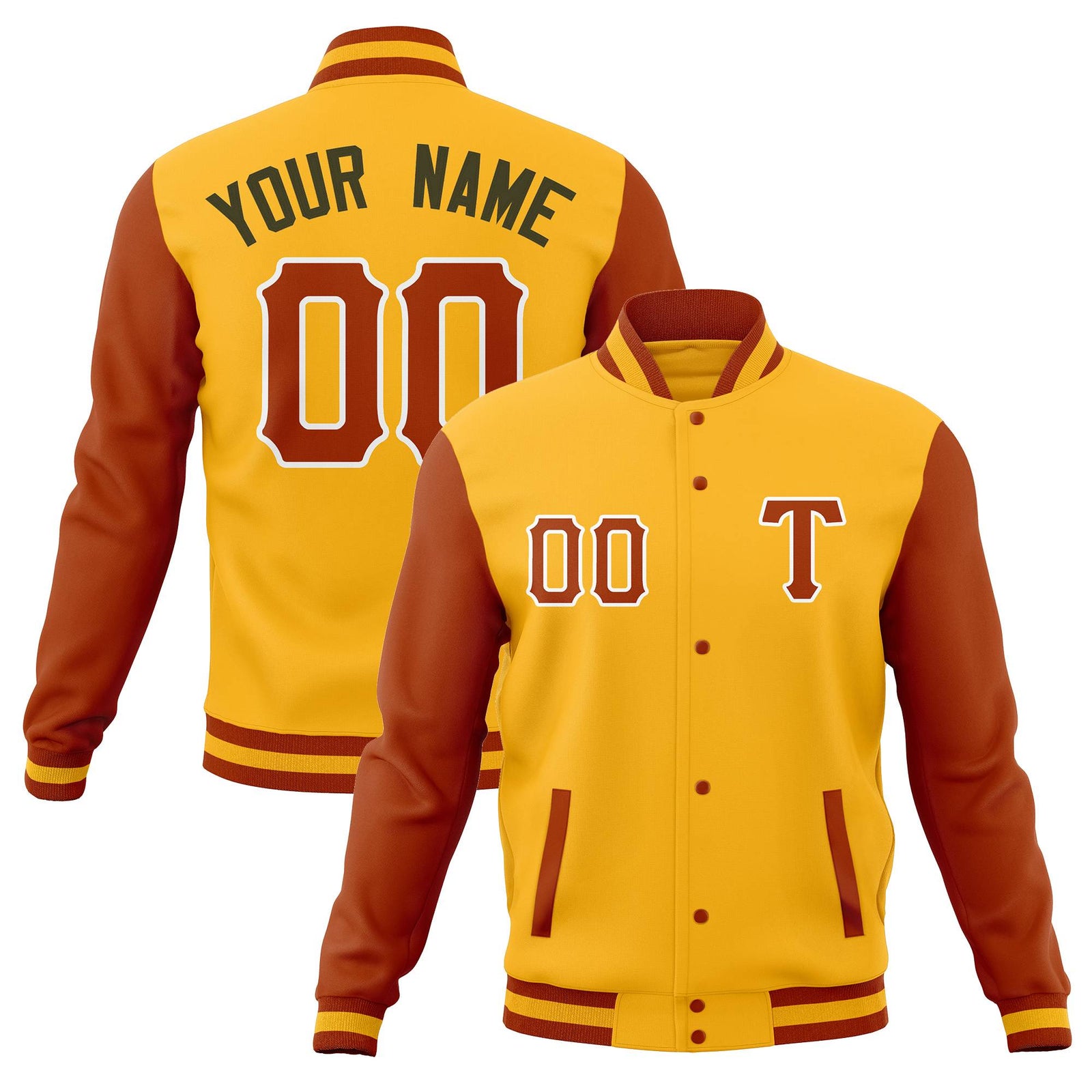 Custom Full-Snap Casual Baseball Coats Varsity Letterman Jackets
