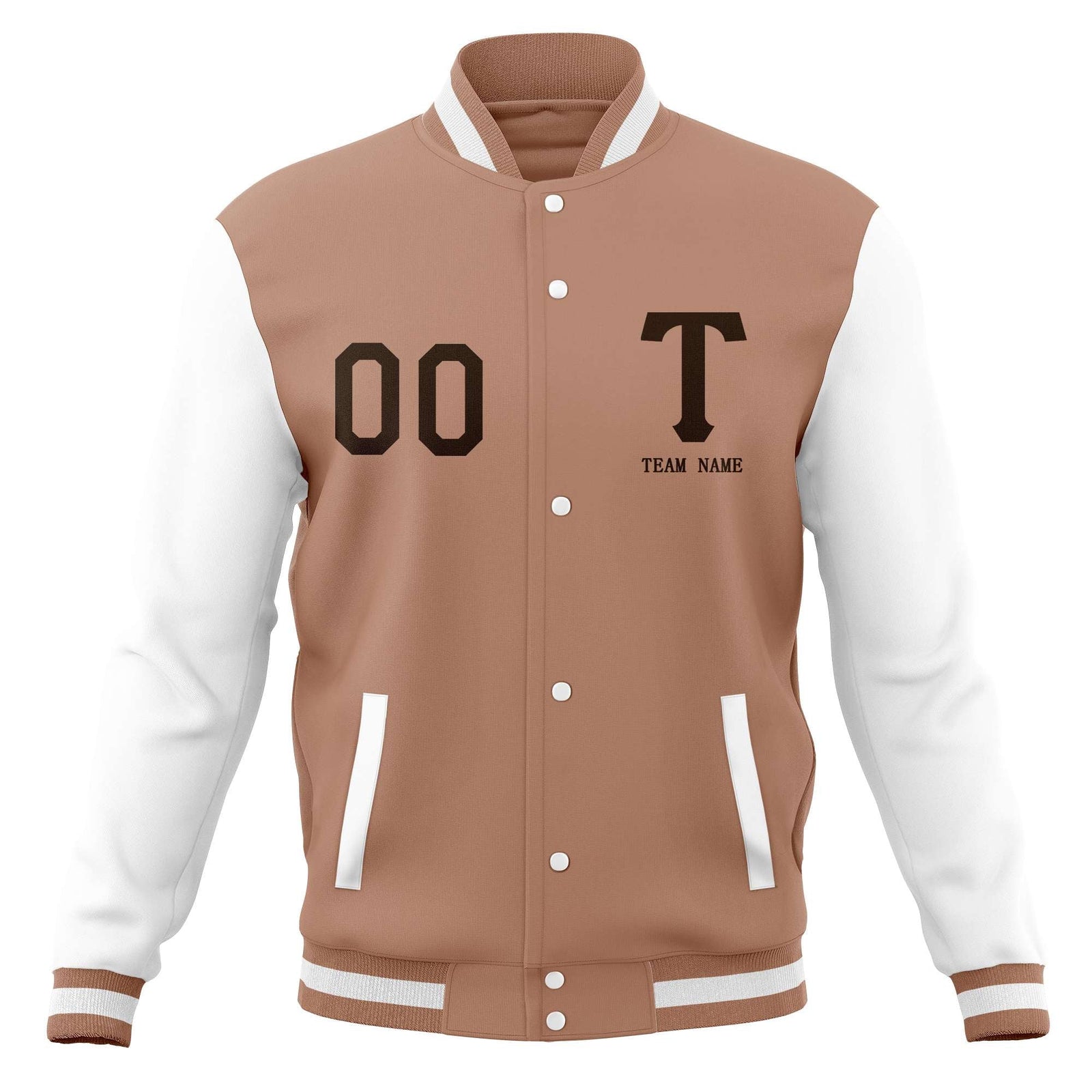 Custom Personalized Letterman Varsity Baseball Jacket Stitched Name Number