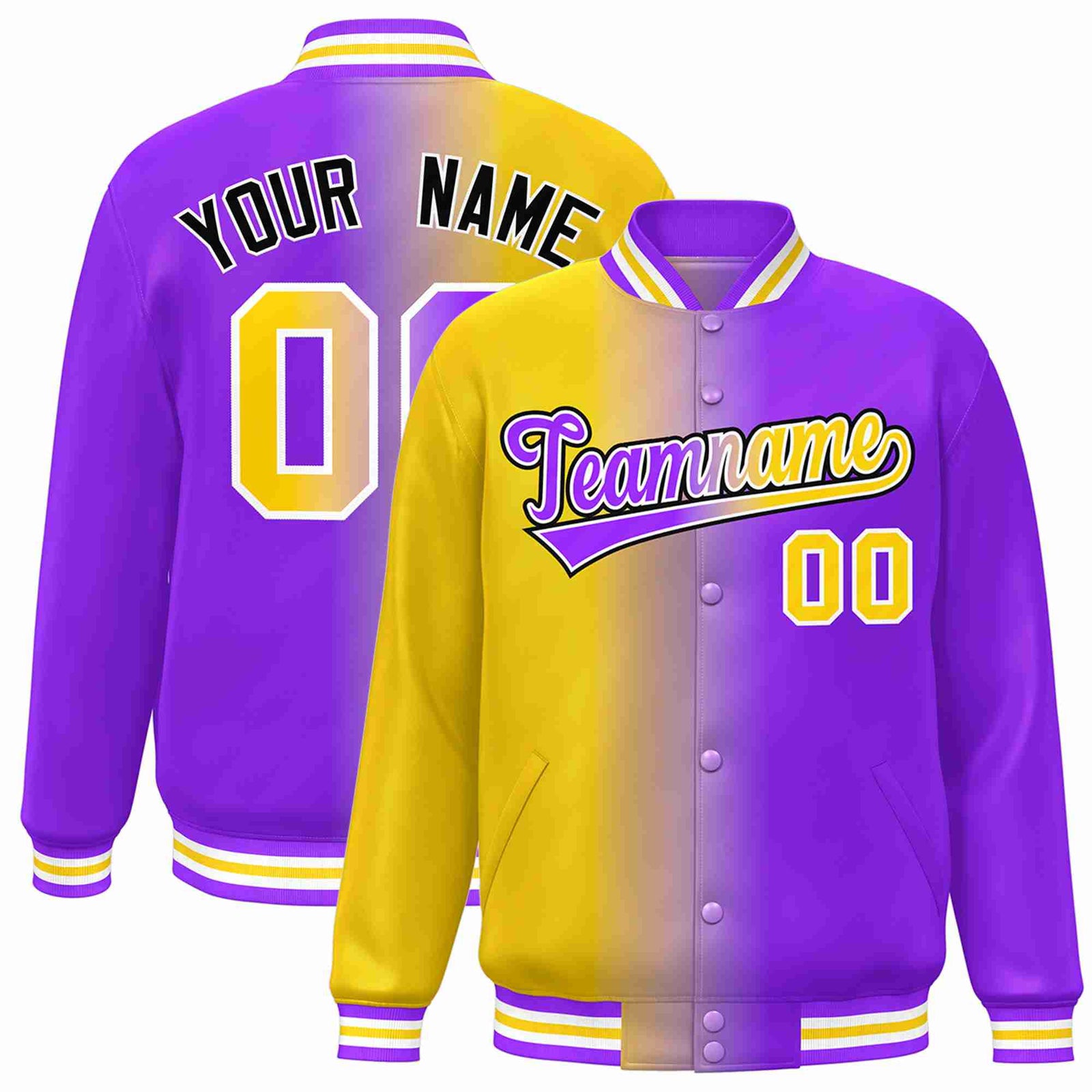 personalized your own varsity jacket stitched & details