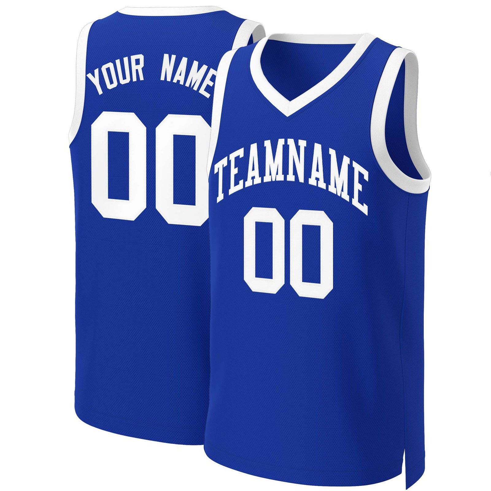 Custom Royal White Classic Tops Basketball Jersey