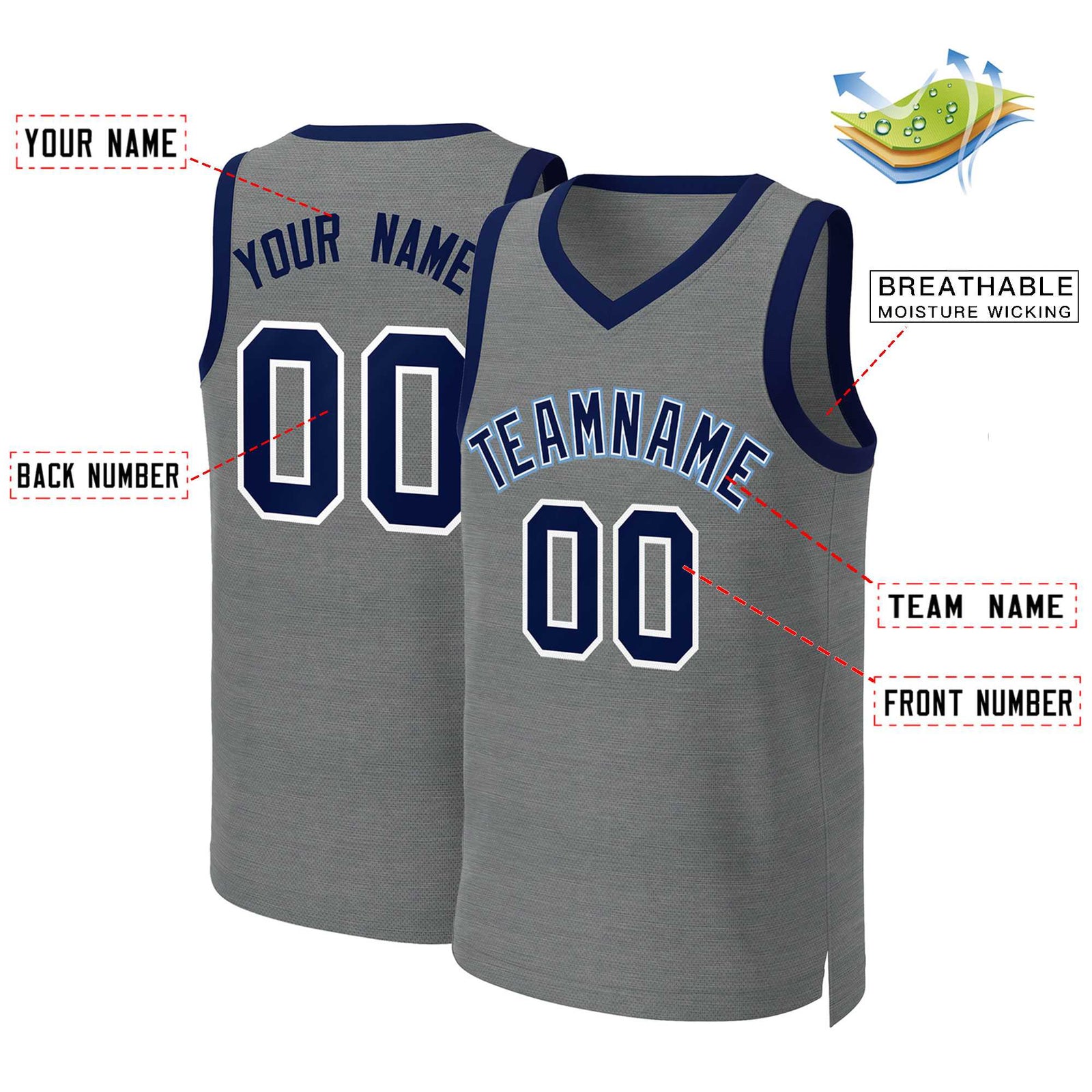 Custom Dark Gray Navy-White Classic Tops Basketball Jersey