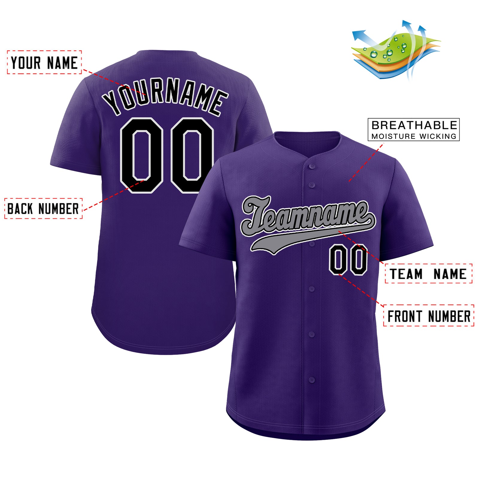Fans-Made |Custom Purple Gray-White Classic Style Authentic Baseball Jerseys¨C Available for Reorder